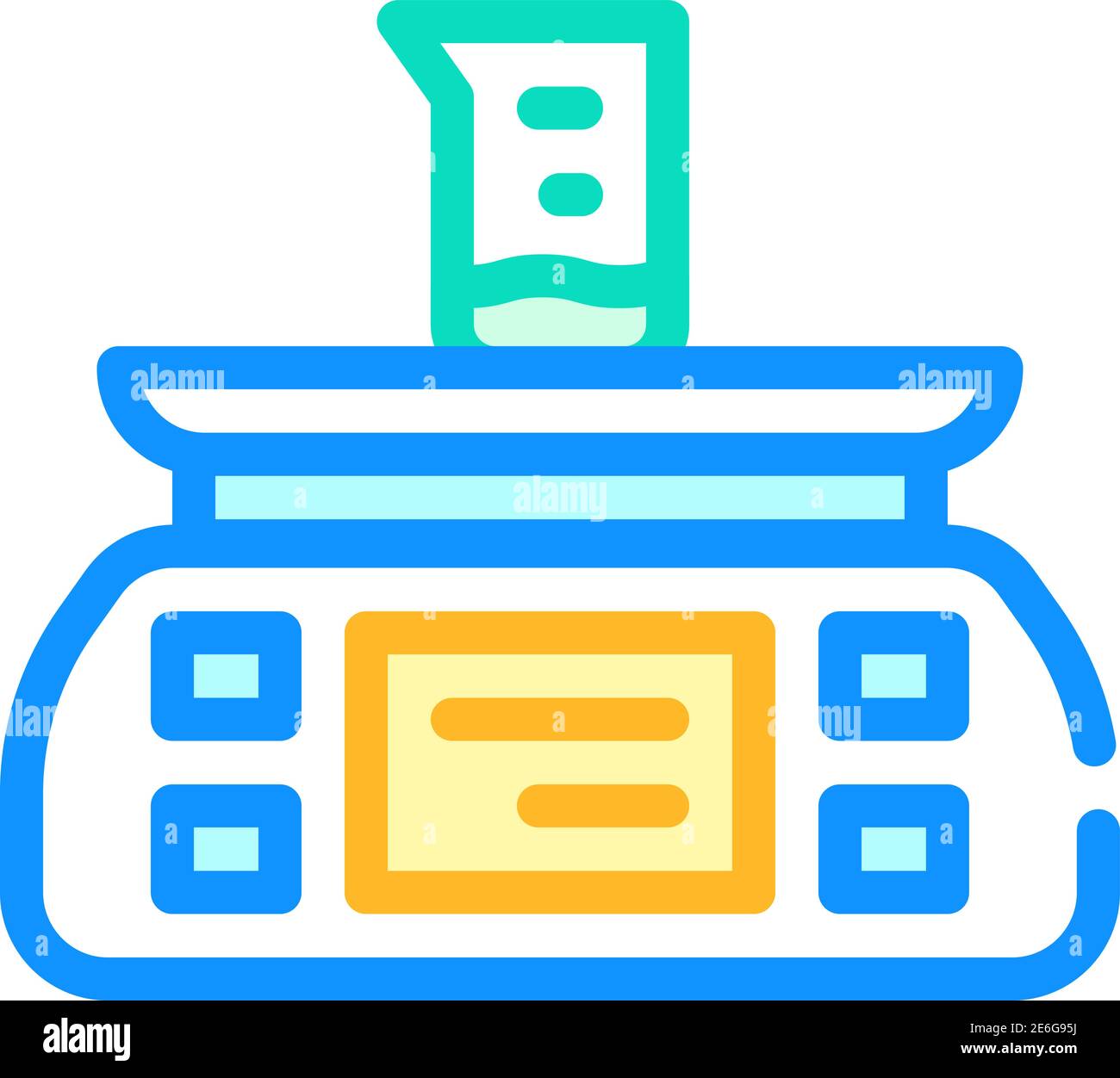 electronic scale for vaccine color icon vector illustration Stock Vector Image & Art Alamy