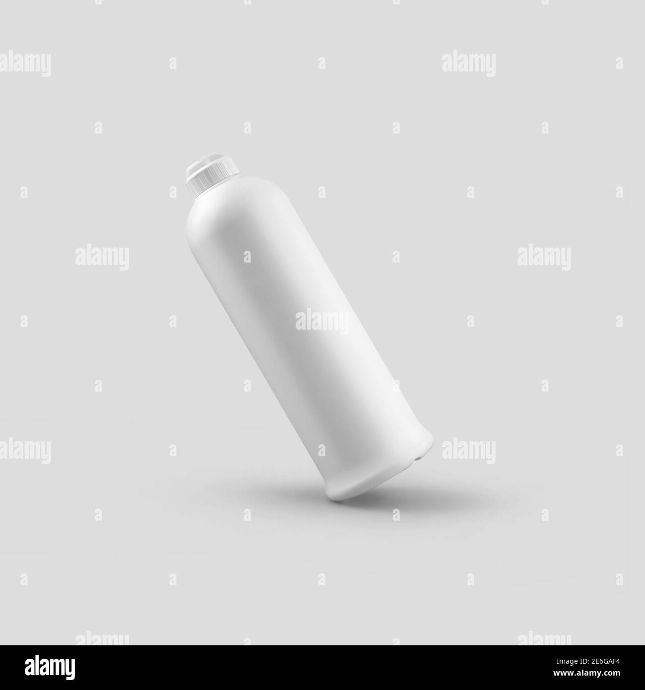 Template of plastic white packaging for hygiene, antiseptic, sanitizer, bottle isolated on background, for product advertising. Mockup of matte jar fo Stock Photo