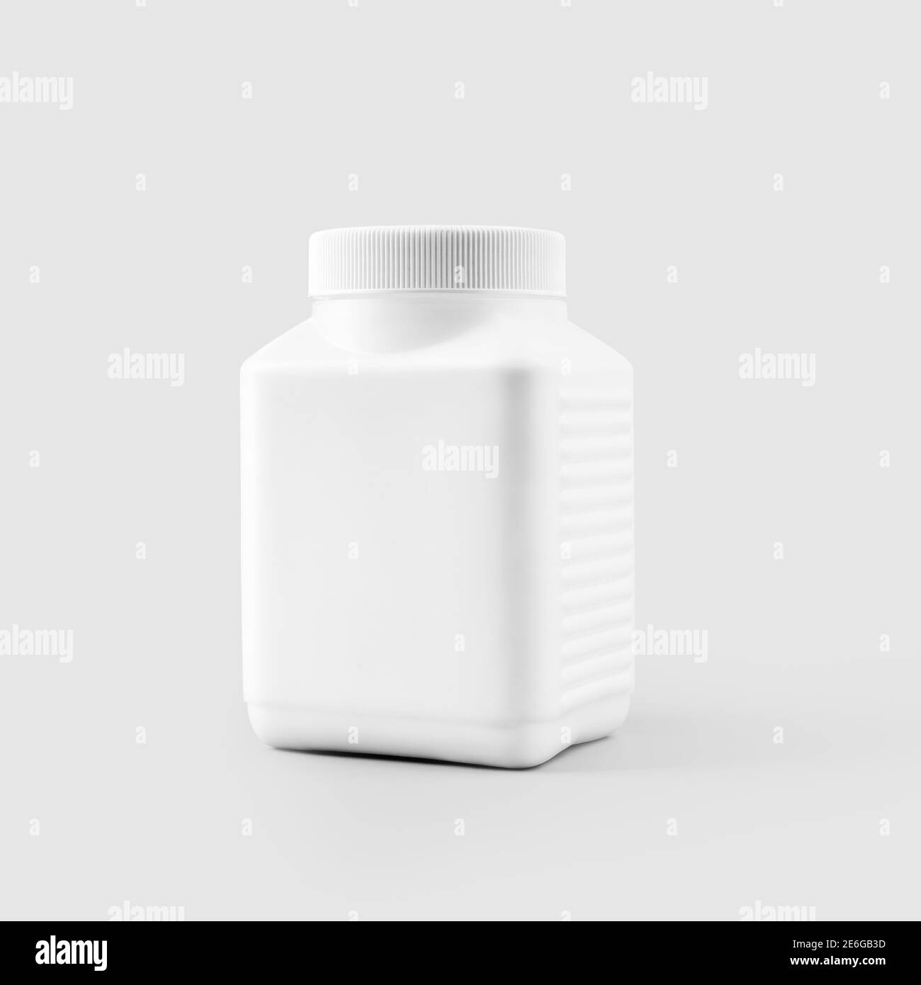 Download Mockup Of A White Plastic Square Jar For Vitamins Tablets Supplements For Design Presentation Advertising In Medicine Ribbed Side Matte Bottle Te Stock Photo Alamy
