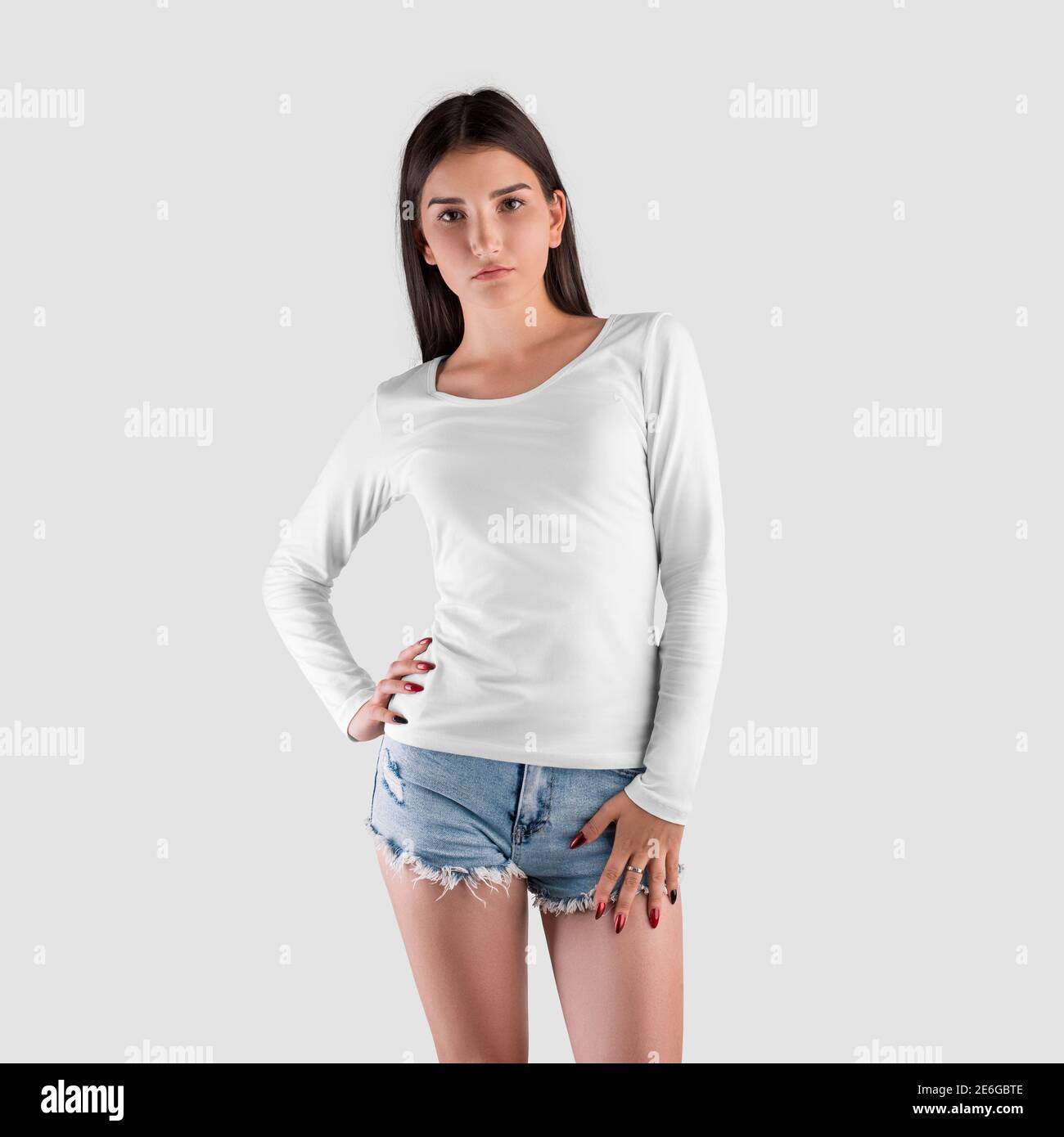 Louis Vuitton logo T-shirt mockup in white colors. Mockup of realistic  shirt with short sleeves. Blank t-shirt template with empty space for  design. L Stock Vector Image & Art - Alamy