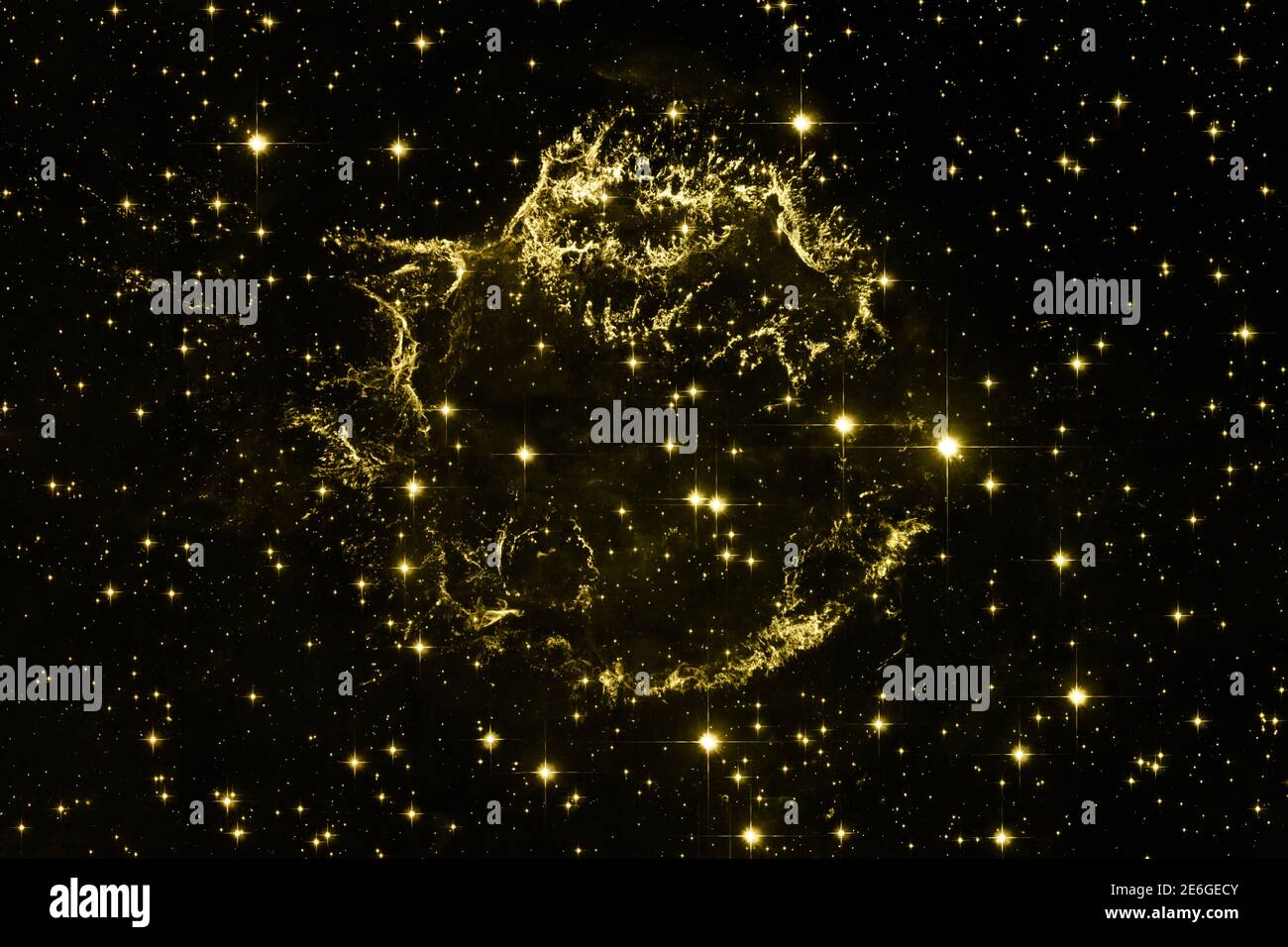 Supernova Core pulsar neutron star. Remains of a supernova explosion. Elements of this image furnished by NASA. Retouched image. Stock Photo