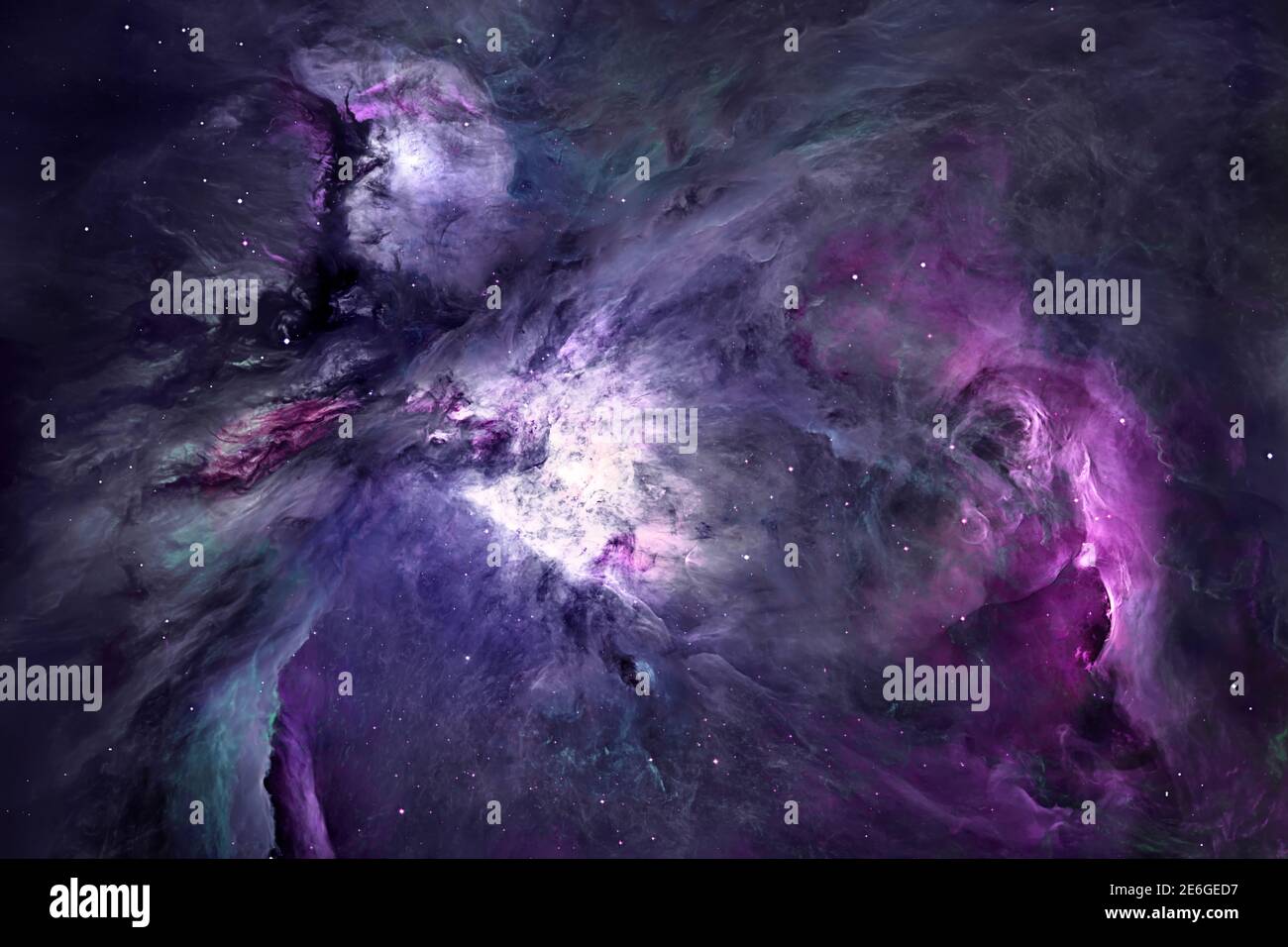 The Orion Nebula, Supernova Core pulsar neutron star, Elements of this image are furnished by NASA. Stock Photo