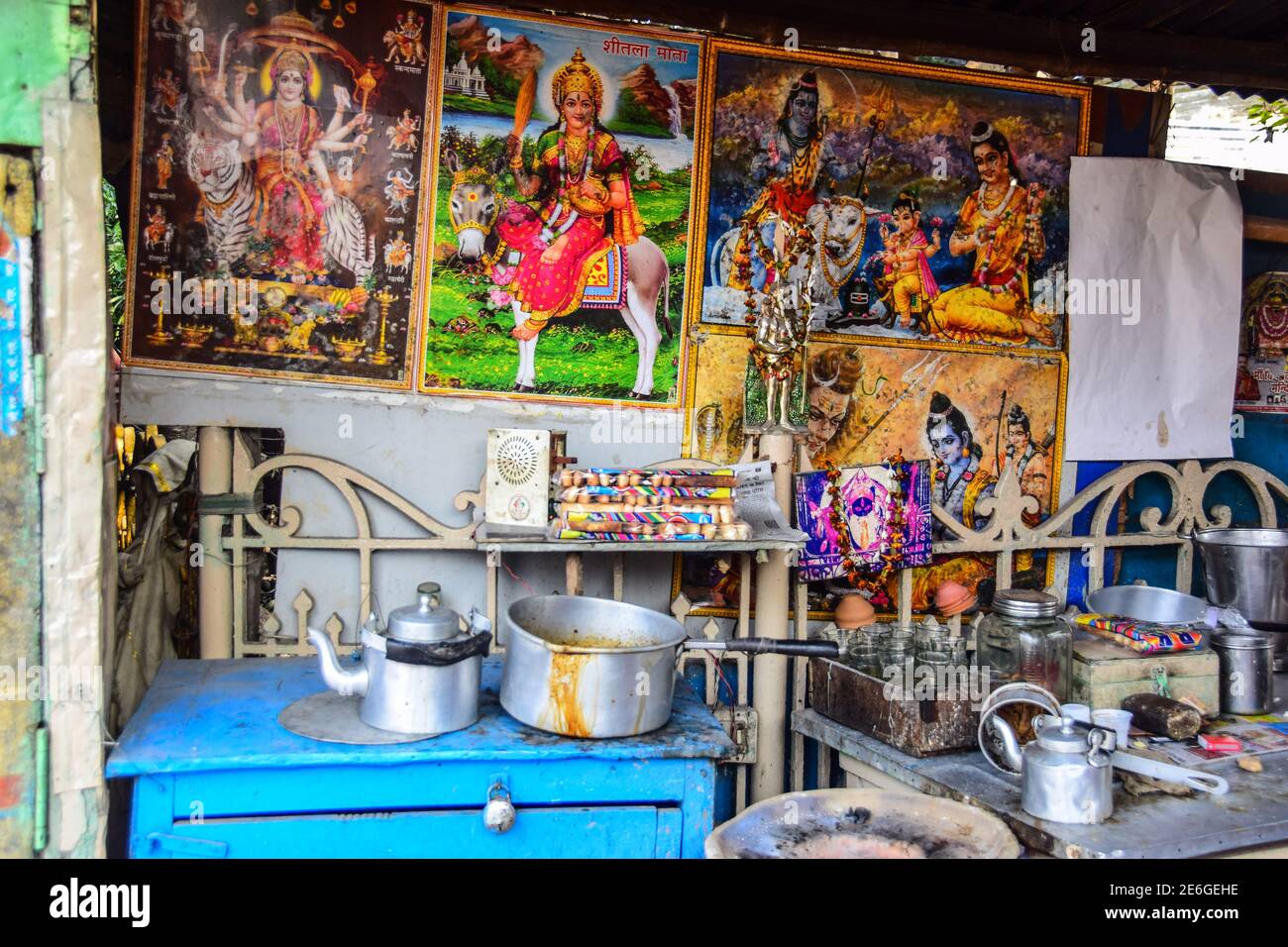 Indian Street Food, Varanasi, India Stock Photo