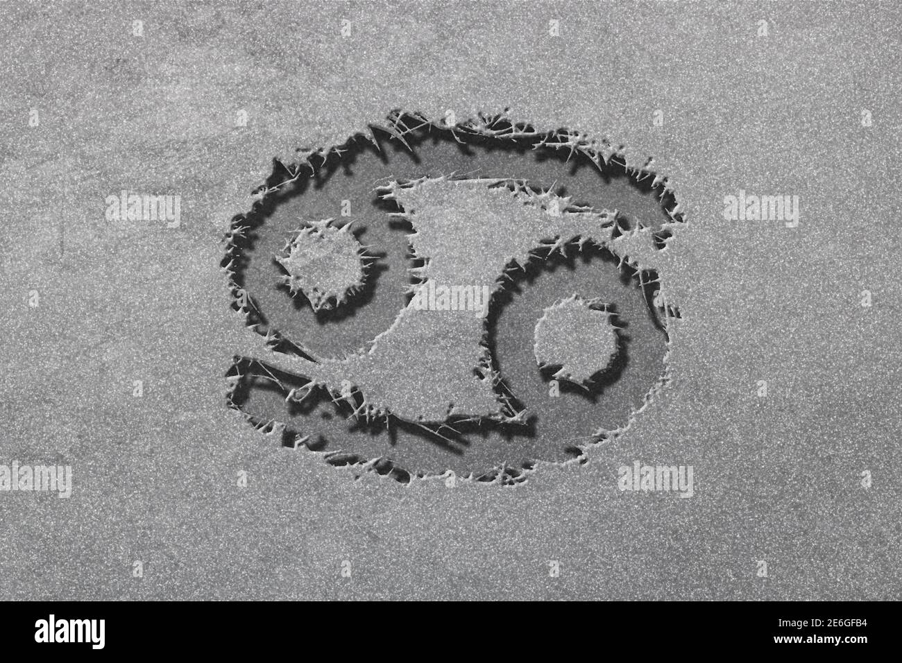 Cancer zodiac sign, rugged silver, Horoscope Astrology background