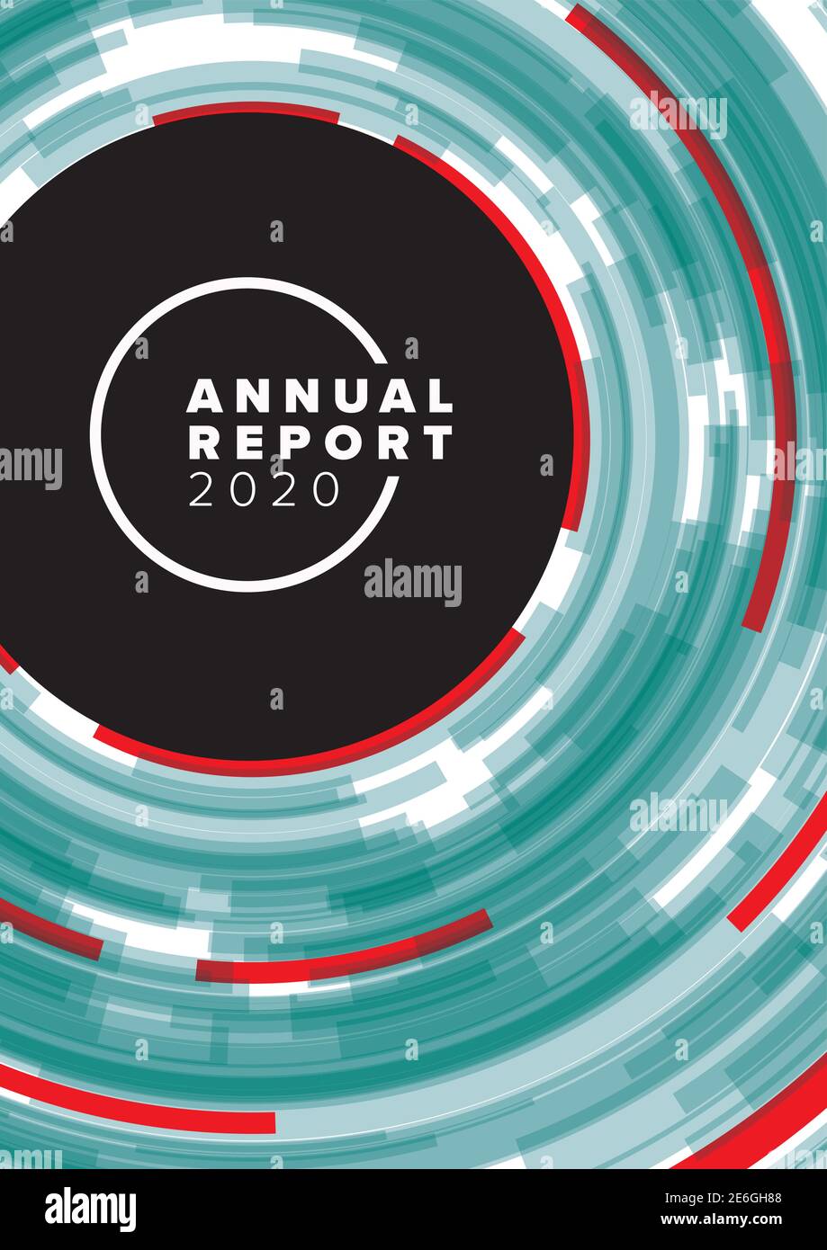 Vector abstract annual report cover template with sample text and ...