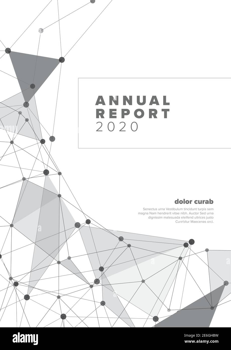 Vector Abstract Annual Report Cover Template With Sample Text And Abstract Background Low Poly