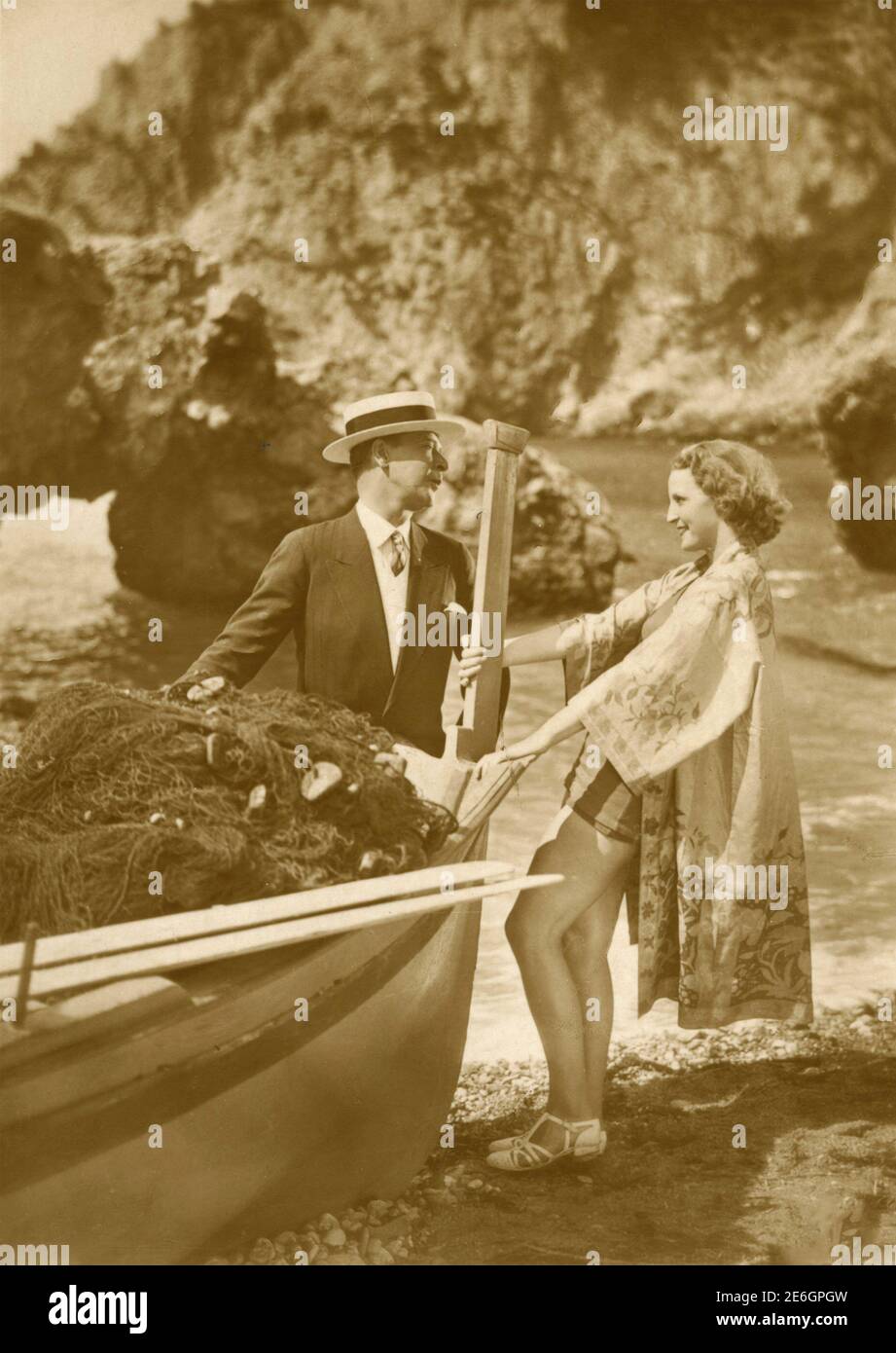 German film actors Georg Alexander and Brigitte Helm, 1920s Stock Photo