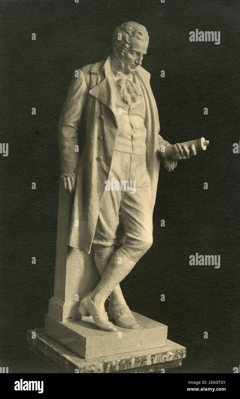 Statue of Italian physicist Alessandro Volta, Buenos Aires, Argentina 1950s Stock Photo