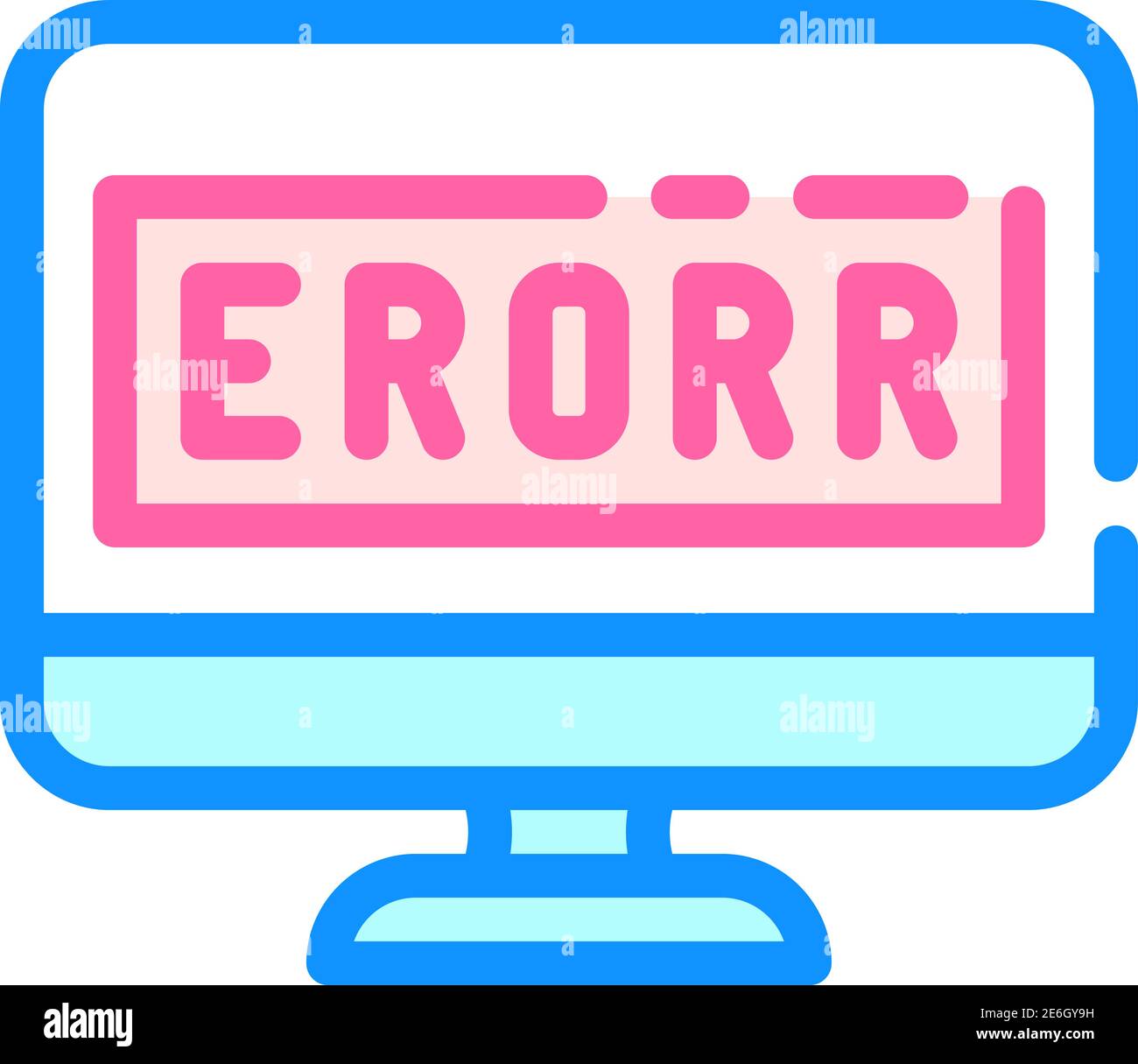error operating system color icon vector illustration Stock Vector ...