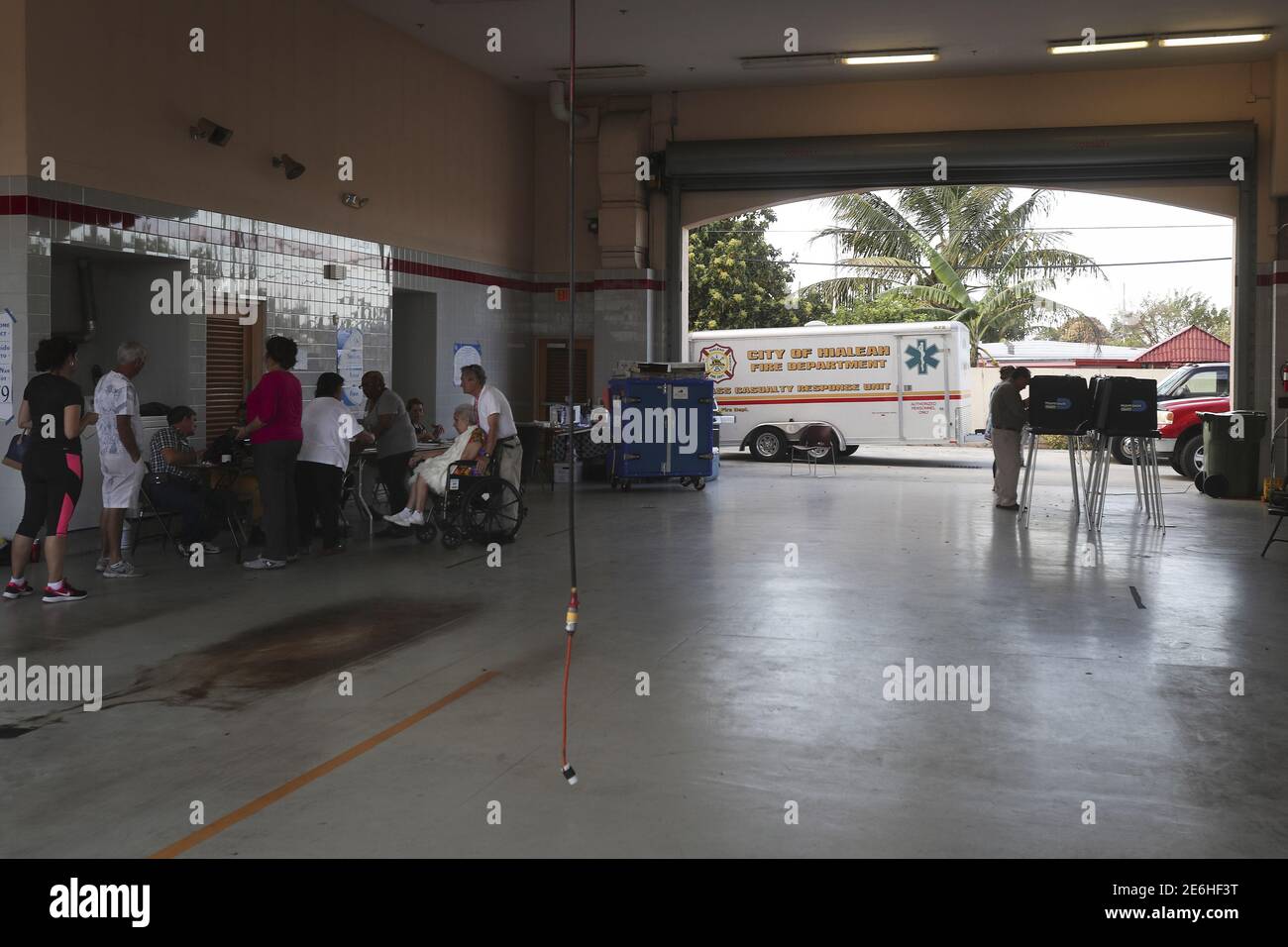 People Cast Their Ballots At A Fire Station Turned Polling Place On Primary Day In Hialeah Florida March 15 16 Reuters Carlo Allegri Stock Photo Alamy