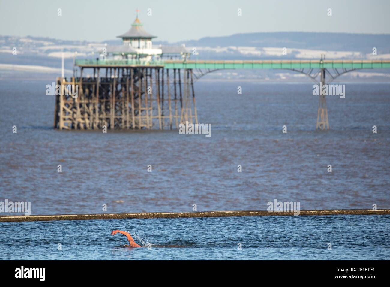 Clevedon Pier in Somerset. Stock Photo