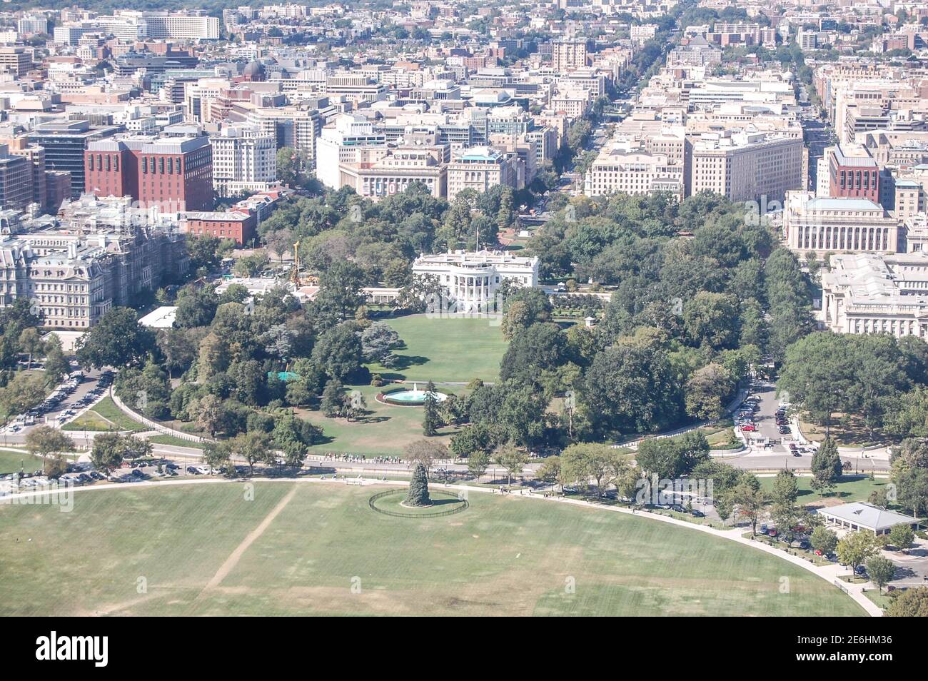 View from the Washington Monument looking at the White House
