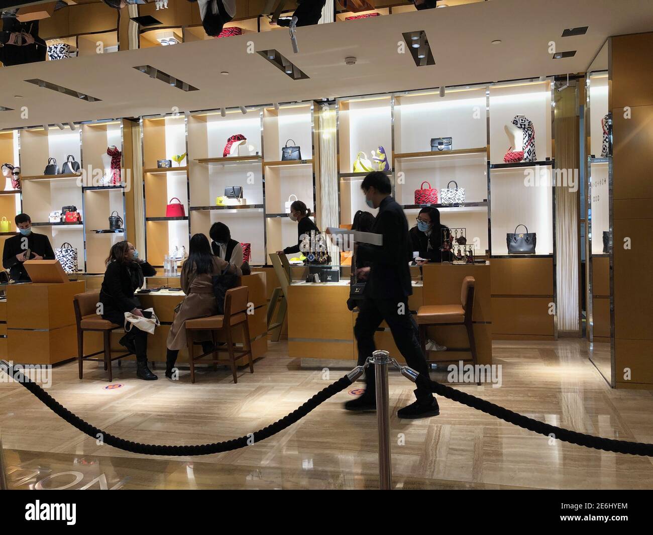 Paris, France, People Shopping, Louis Vuitton Store,, LVMH Luxury