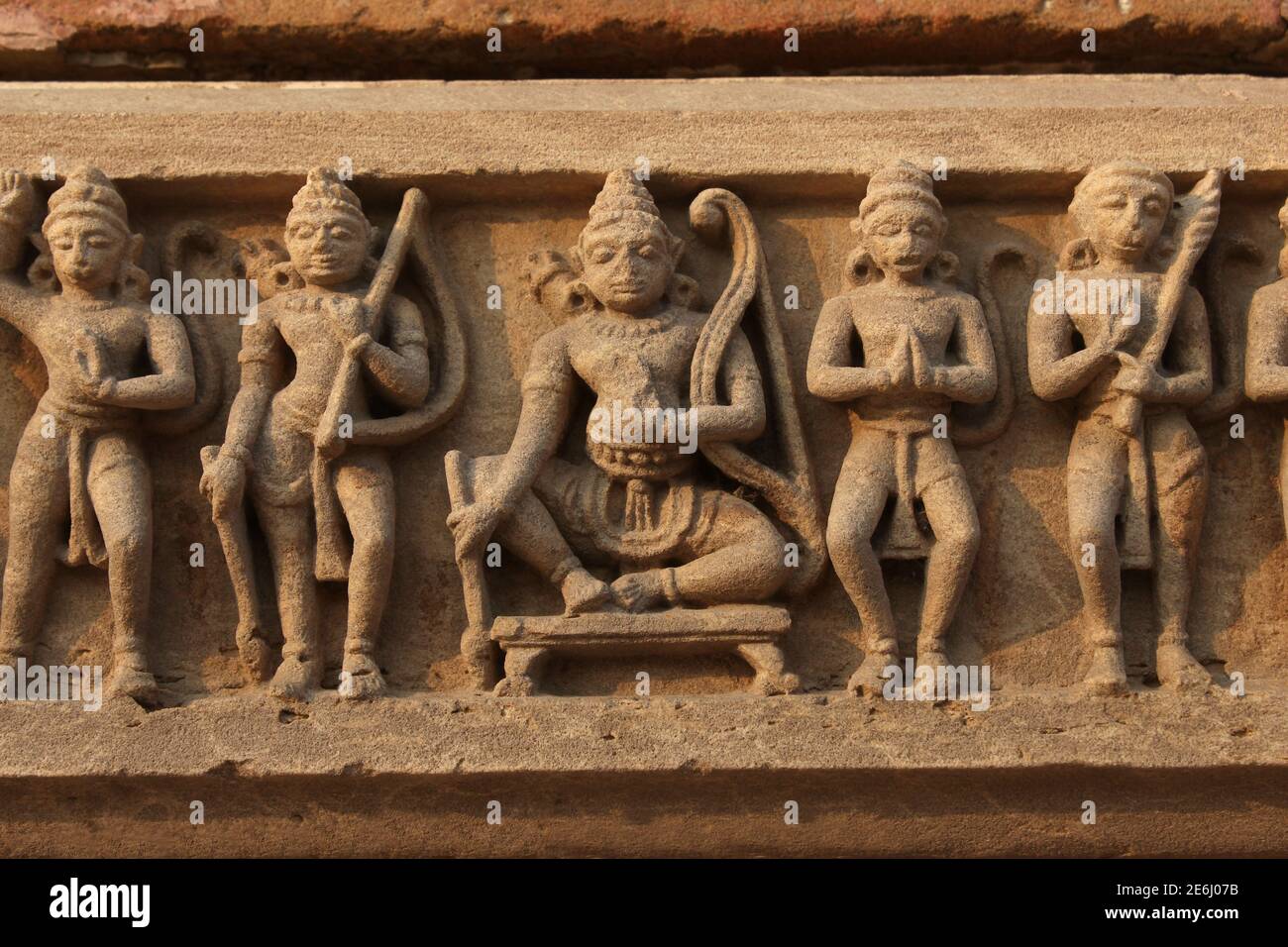 Hindu deities stone sculpture art. Shamlaji temple is dedicated to