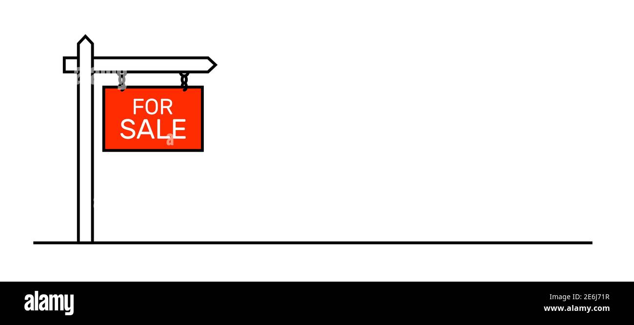 Yellow real estate sign Stock Vector Images Alamy