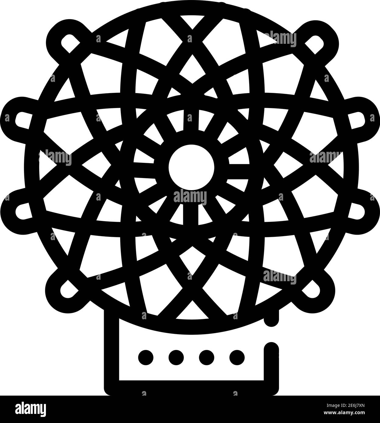 carbon fiber weaving loom line icon 