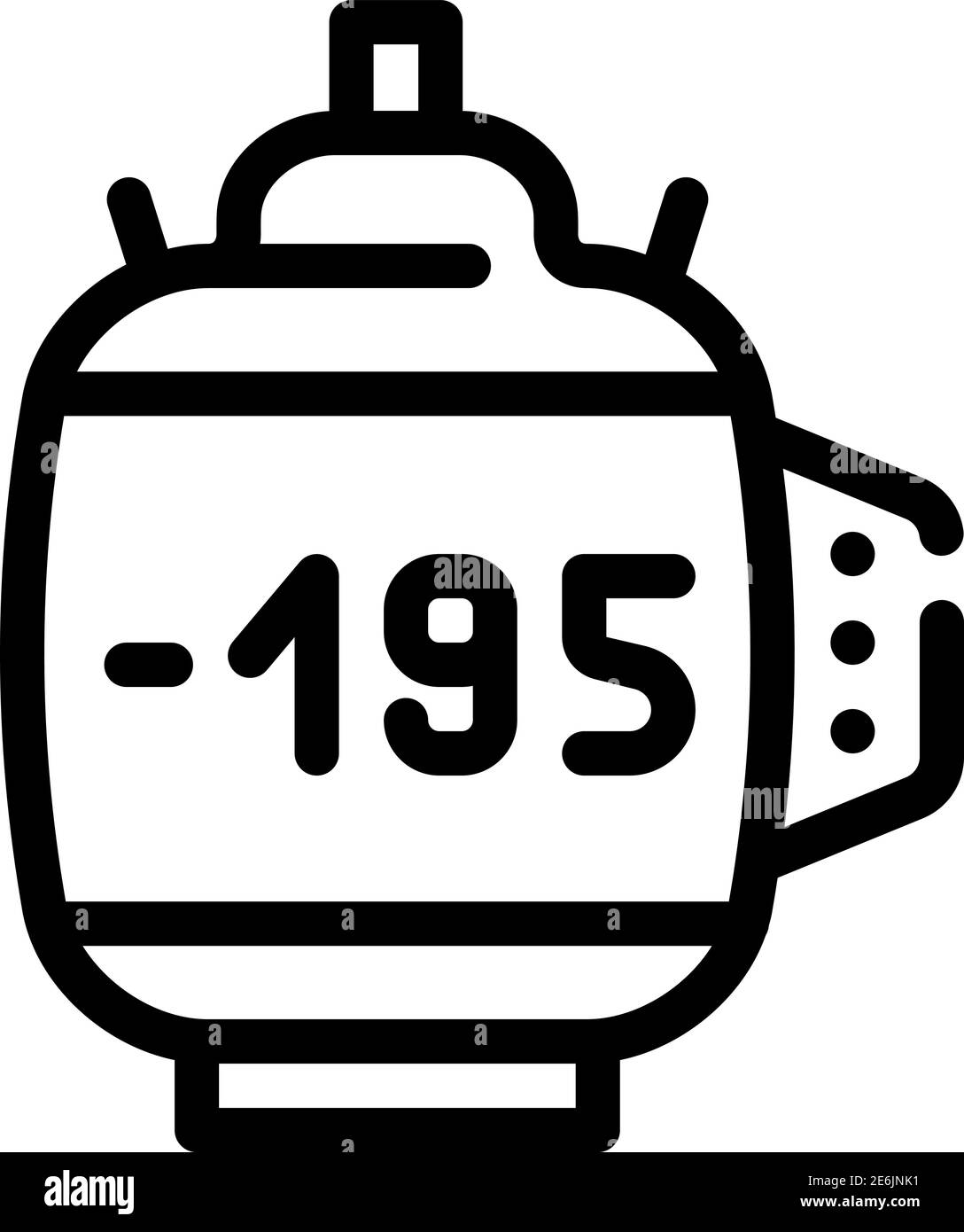 dewar vessel line icon vector illustration flat Stock Vector Image