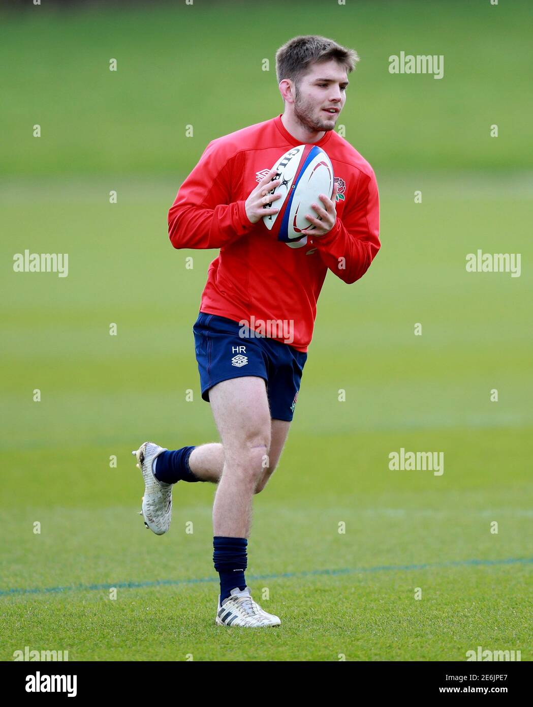 England's Harry Randall during a training session at St. George's Park, Burton upon Trent. Picture date: Friday January 29, 2021. See PA story RUGBYU England. Photo credit should read: Dave Rogers/PA Wire. RESTRICTIONS: Use subject to restrictions. Editorial use only, no commercial use without prior consent from rights holder. Stock Photo