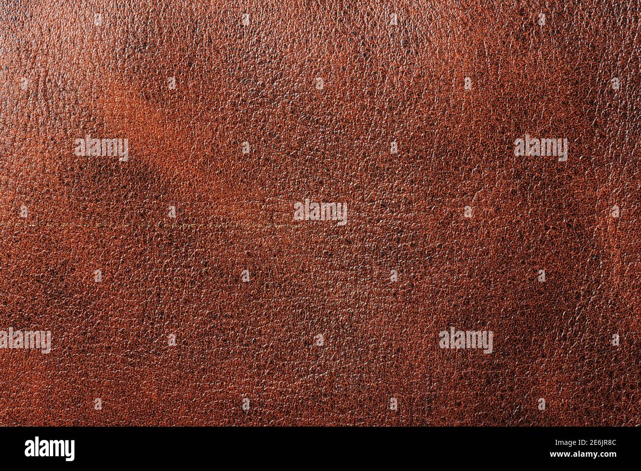 Dark brown leather material surface macro close up view Stock Photo