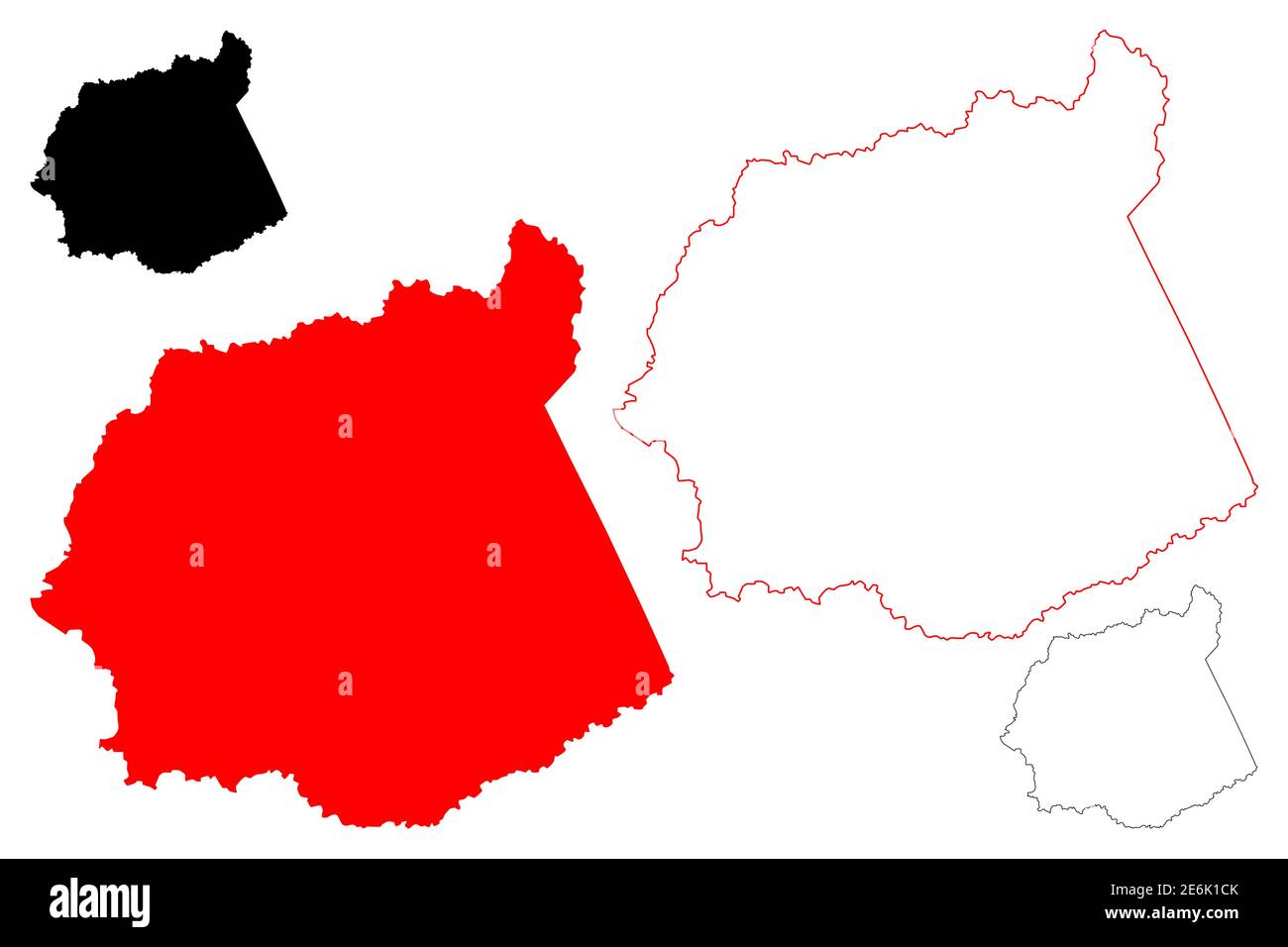 Ritchie County, State of West Virginia (U.S. county, United States of America, USA, U.S., US) map vector illustration, scribble sketch Ritchie map Stock Vector