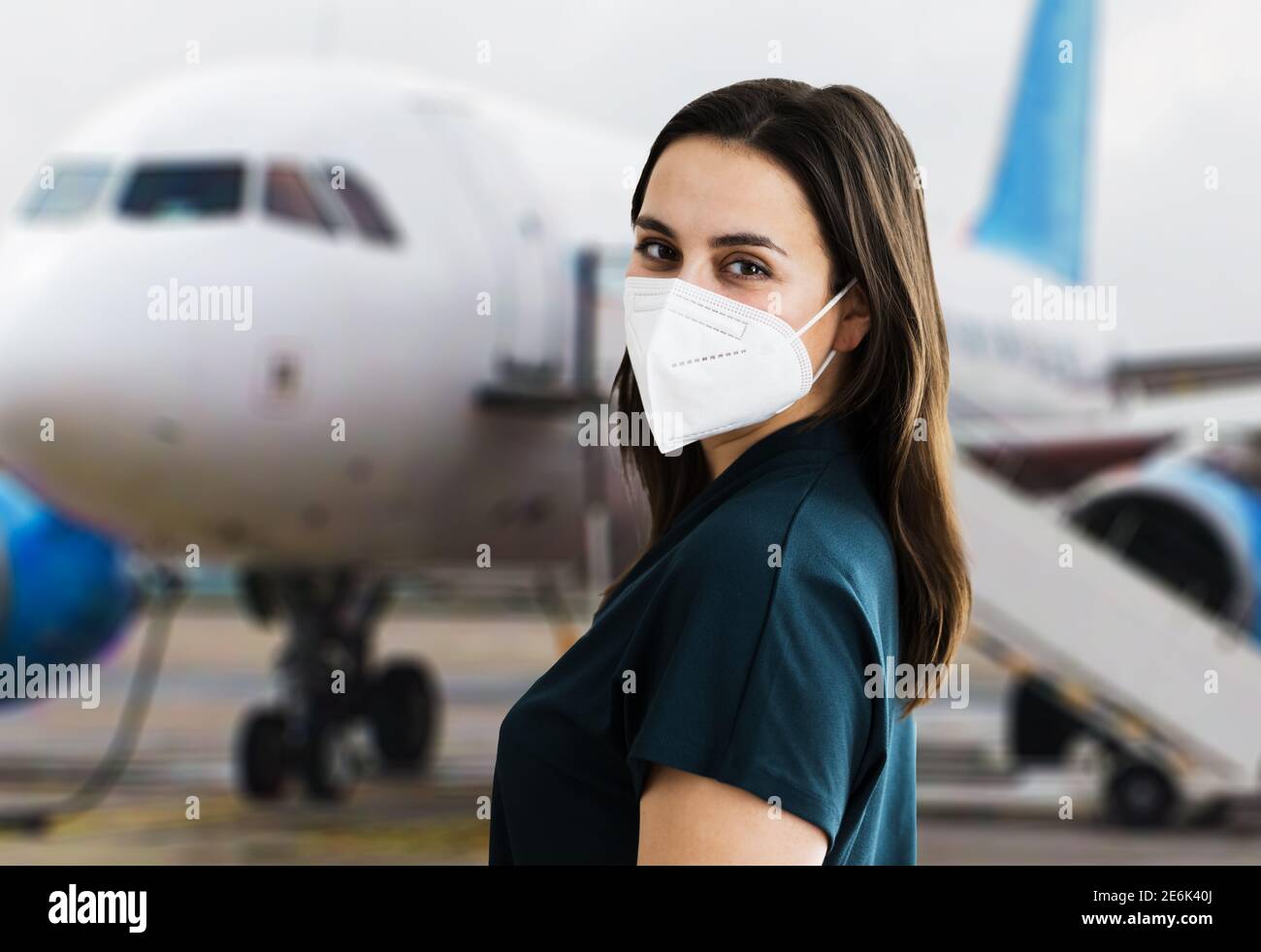 Girl boarding plane hires stock photography and images Alamy