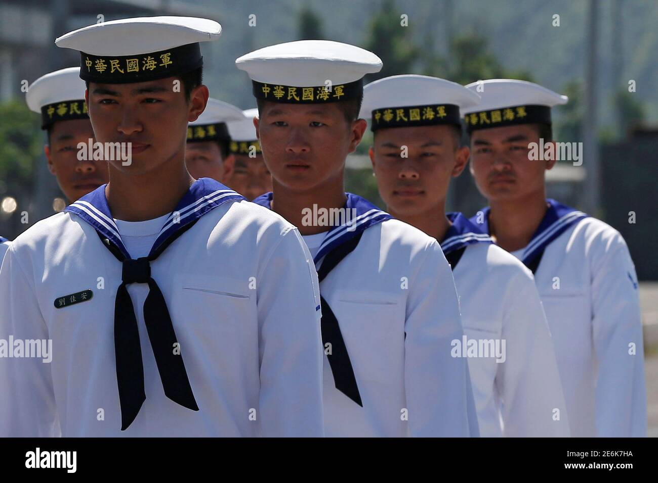 Taiwanese navy personnel walk at Suao Naval Base in Yilan, Taiwan June 4,  2016. REUTERS/Tyrone Siu Stock Photo - Alamy