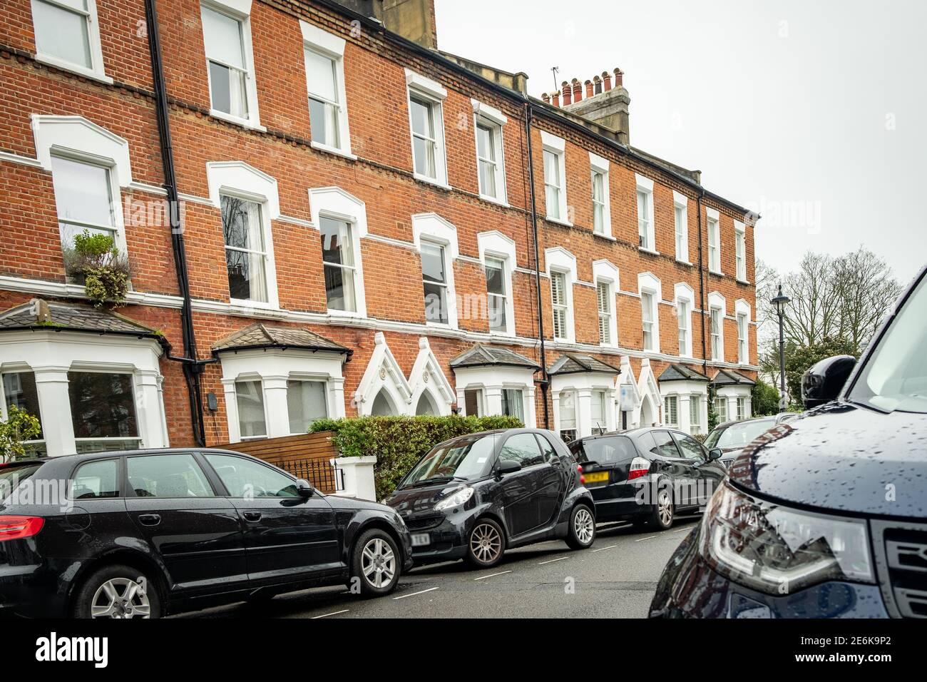 London An attractive street of terraced houses off Abbey Road in north