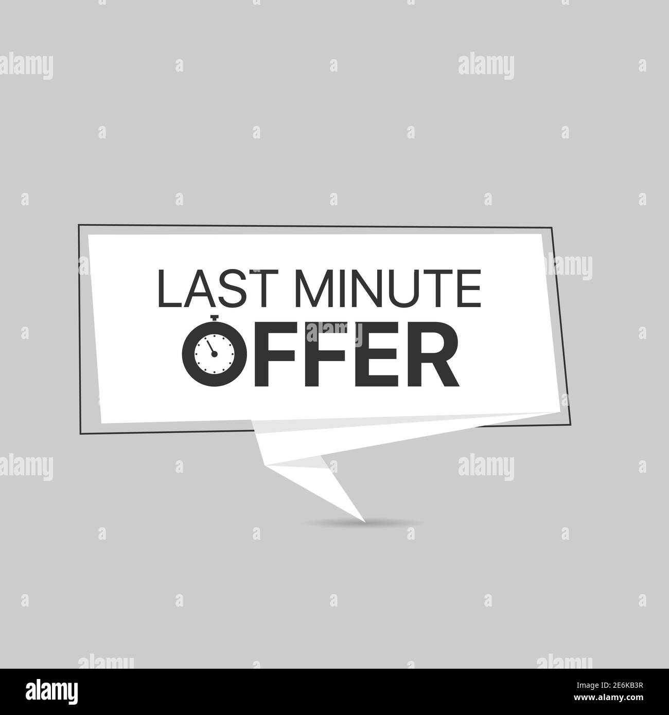 Last minute offer Stock Vector