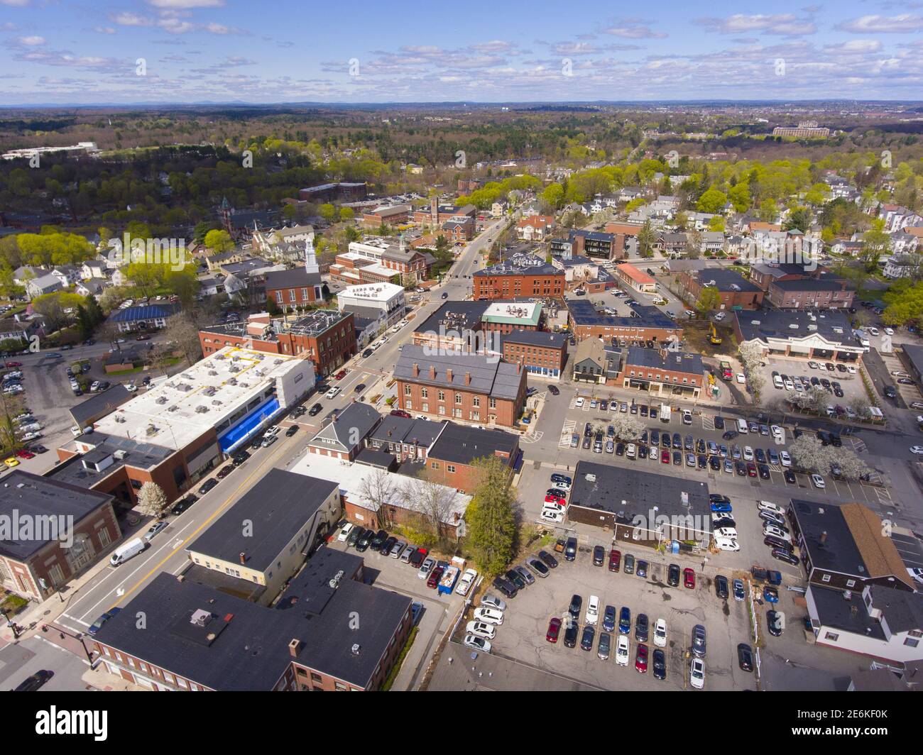 Aerial view historic center andover hi-res stock photography and images ...