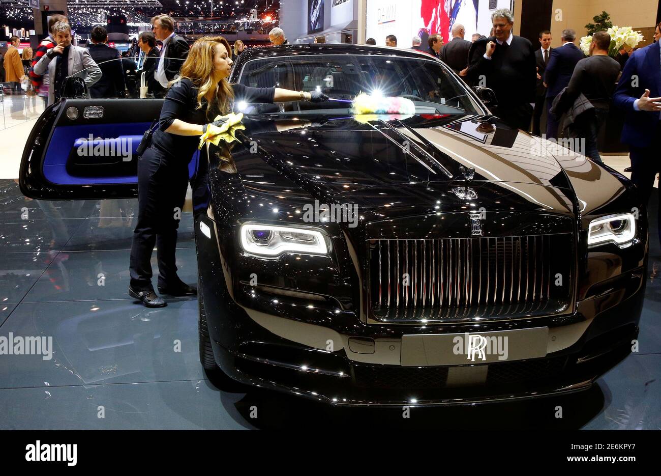 A Rolls-Royce Wraith Black Badge car is seen during the 87th International  Motor Show at Palexpo in Geneva, Switzerland March 8, 2017. REUTERS/Arnd  Wiegmann Stock Photo - Alamy