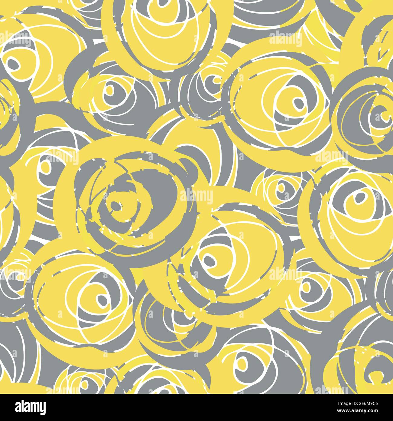 Abstract paint dab circle vector seamless pattern background. Backdrop