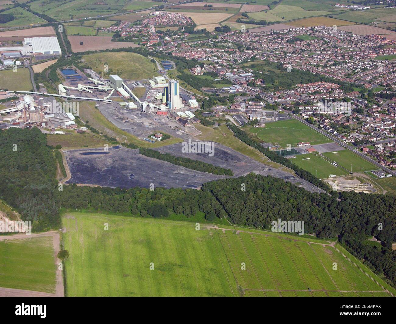 aerial view of Harworth Colliery near Doncaster in 2007 (before it was