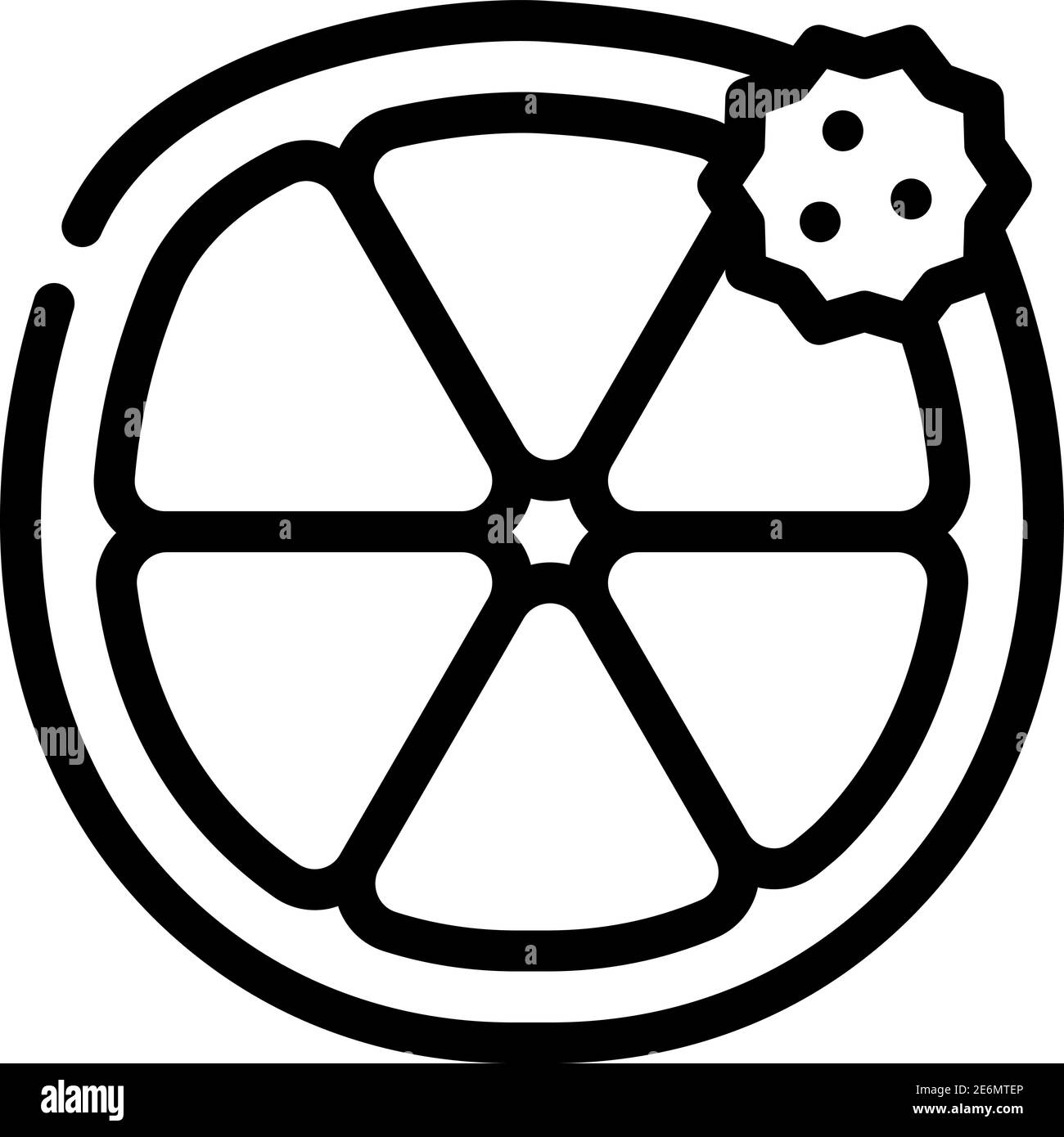 citrus fruit allergy line icon vector illustration Stock Vector Image