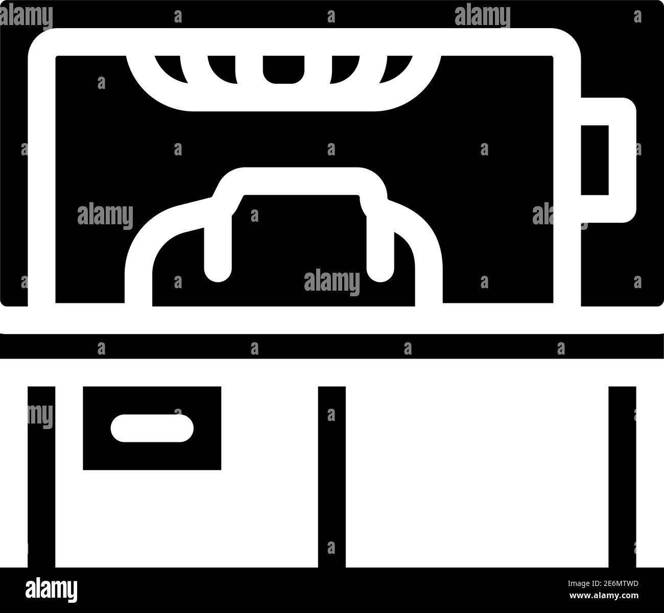 vacuum forming of plastic glyph icon vector illustration Stock Vector ...