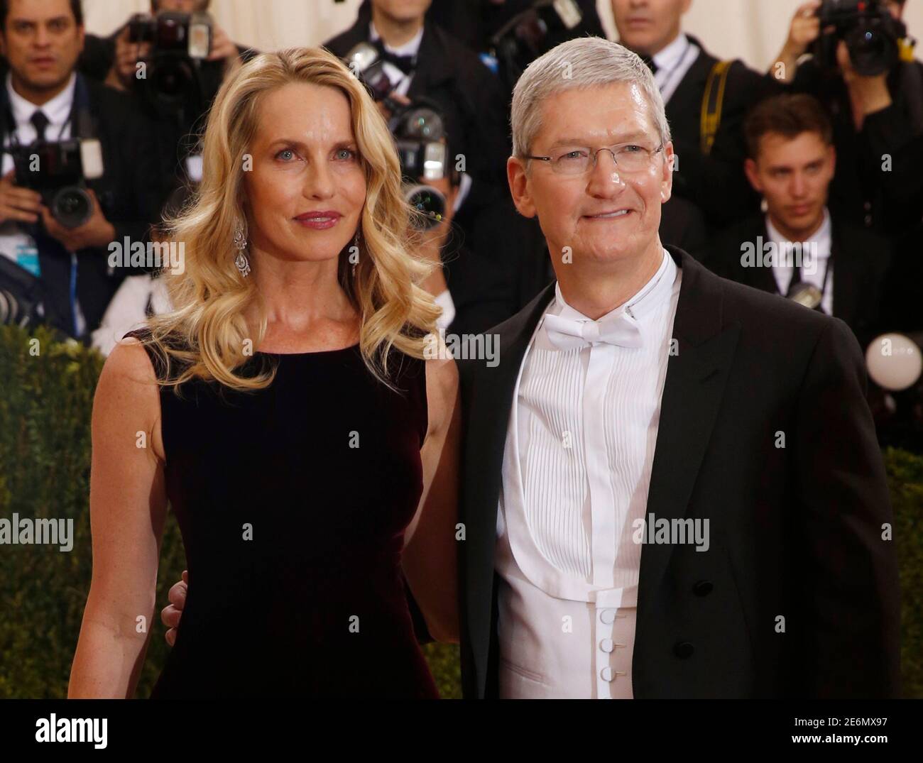 Apple CEO Cook and Steve Jobs' widow Laurene Powell arrive at the Metropolitan Museum of Art Costume Institute Gala (Met Gala) to celebrate the opening of "Manus x Machina: Fashion