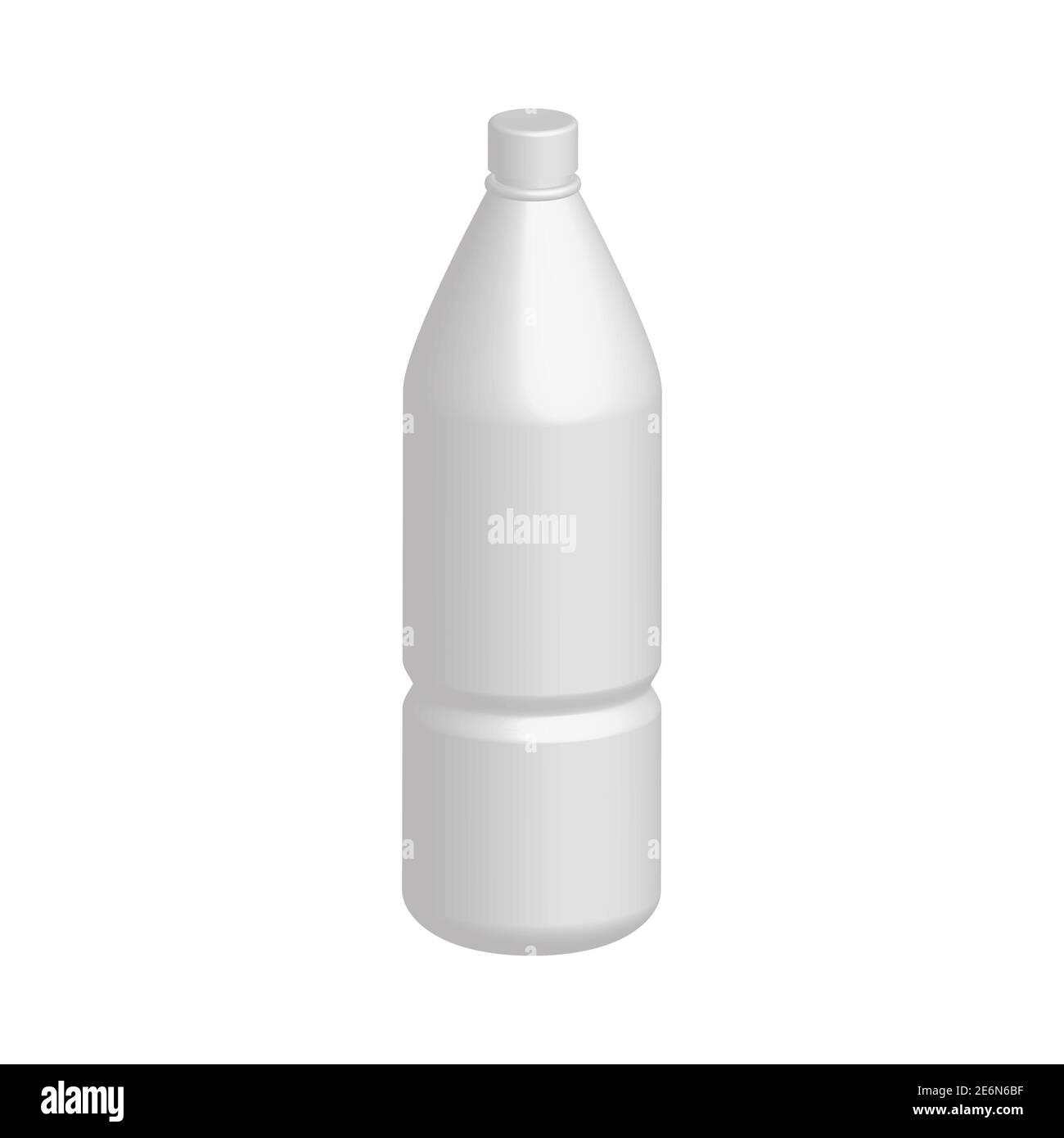 Bottle 3D icon. Mock up for water or milk bottle. Vector isolated on white Stock Vector