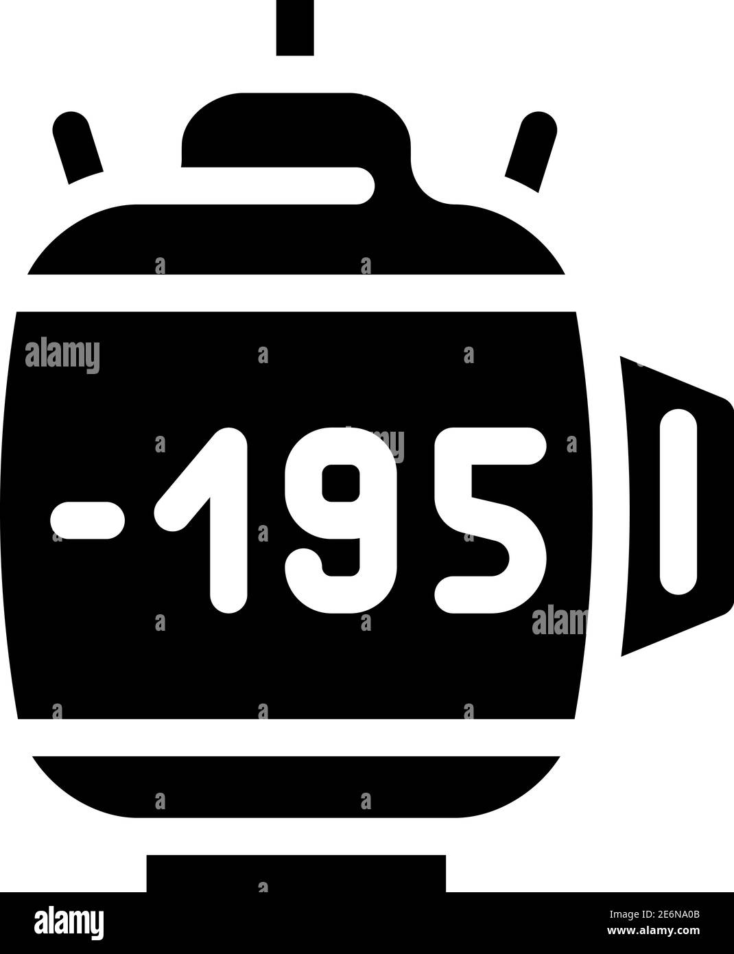 dewar vessel glyph icon vector illustration flat Stock Vector Image