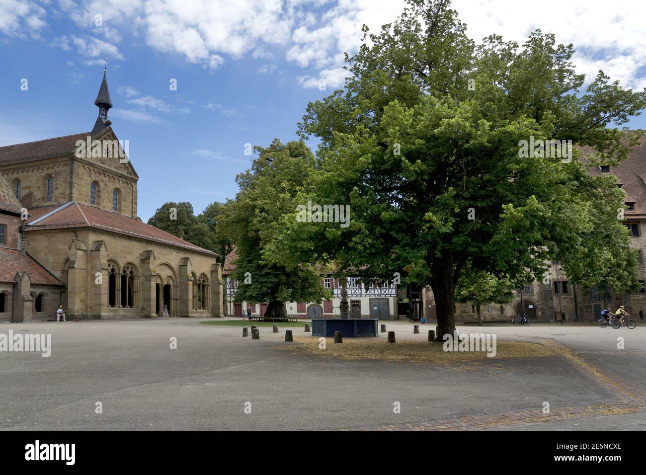 Maulbronn Monastery from outside, Germany: is a former Cistercian abbey located at Maulbronn, Baden-Württemberg. Stock Photo
