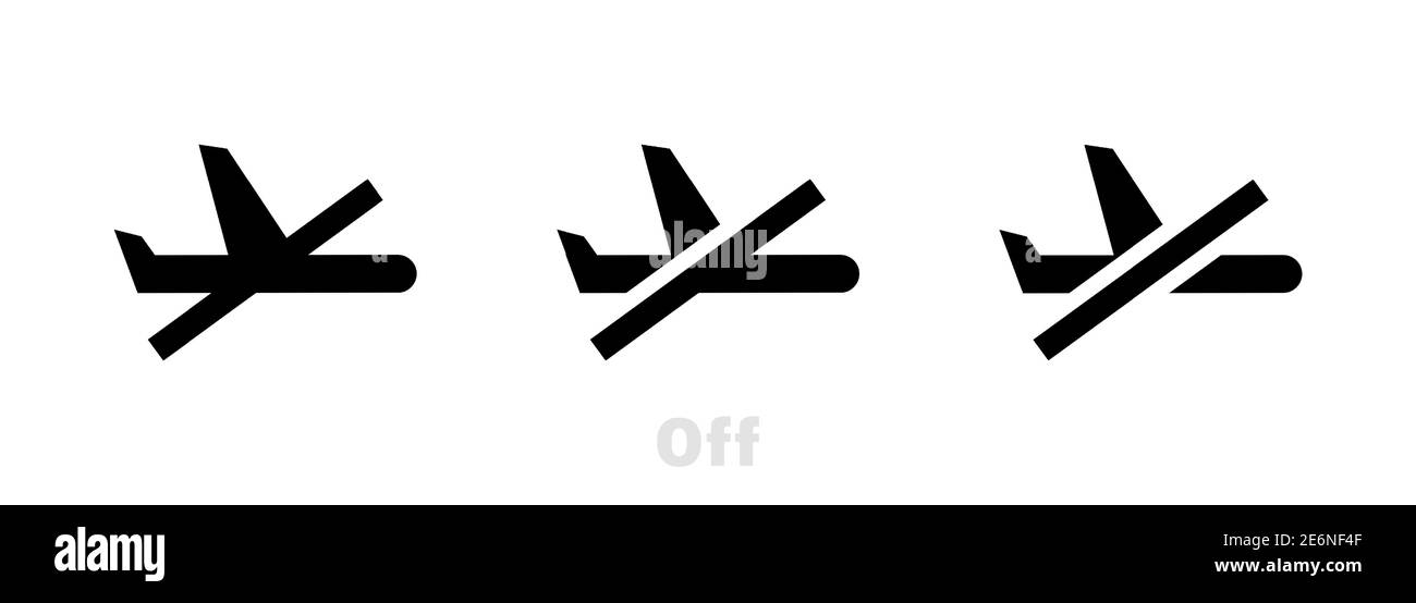 Flight mode line icon. Airplane mode sign. Turn device offline symbol. Linear style flight mode icon. Stock Vector