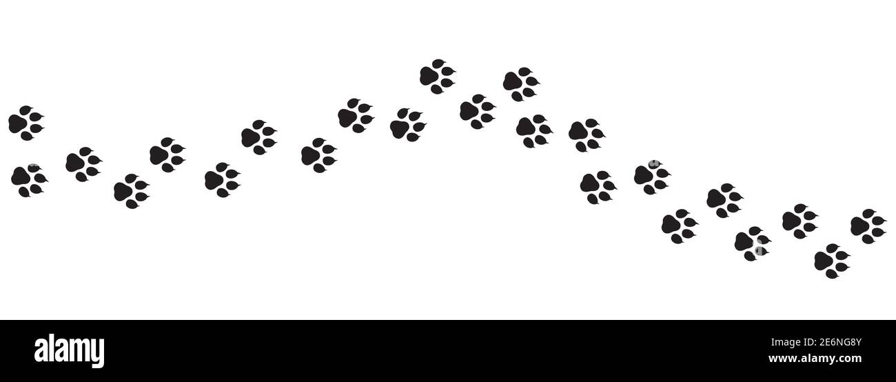 Dog footprint icon set. Pawprint. Vector EPS 10 Stock Vector Image ...