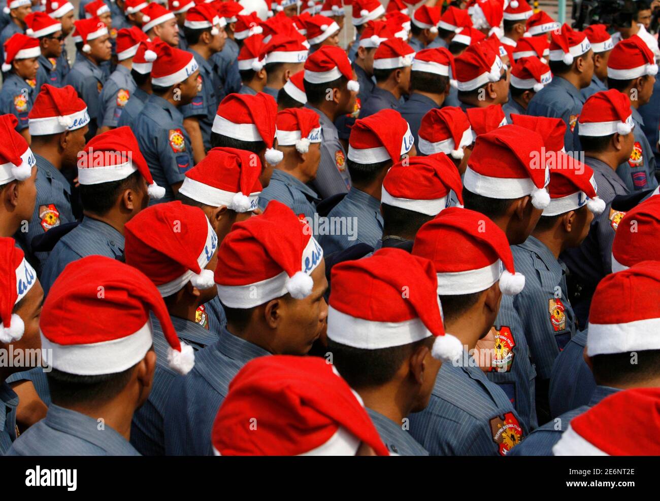 2008. Around 200 policemen wearing Santa
