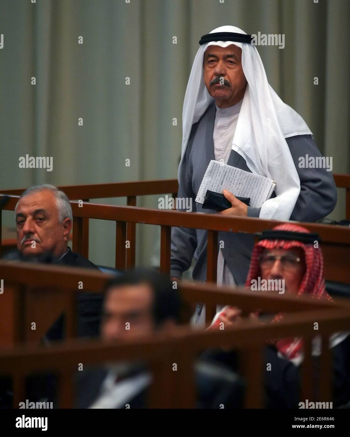 Ali Hassan Al Majid Also Known As Chemical Ali Stands To Speak During The Anfal Trial Inside The Heavily Fortified Green Zone In Baghdad November 7 2006 Former Iraqi Leader Saddam Hussein Was