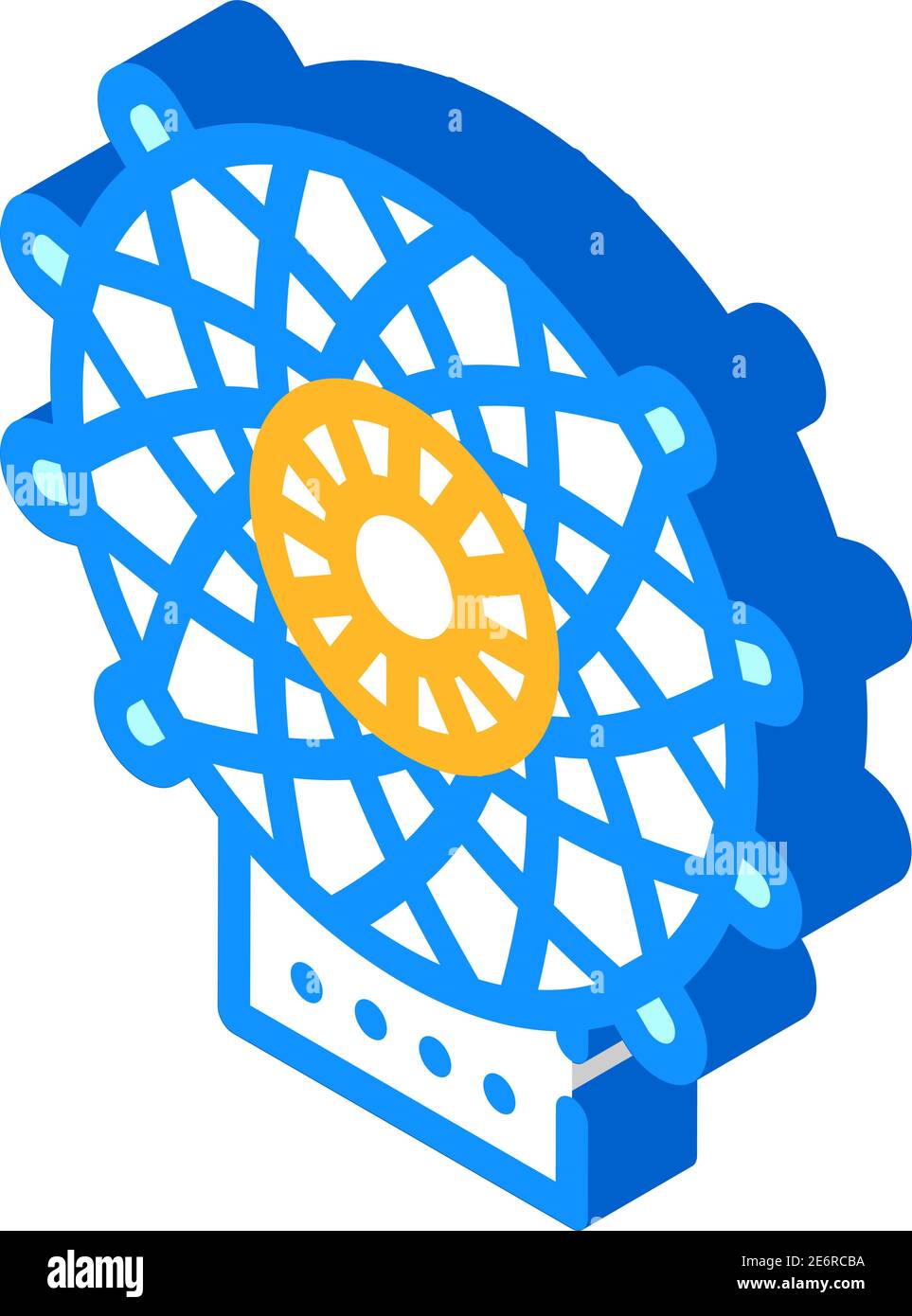 carbon fiber weaving loom isometric icon vector illustration Stock