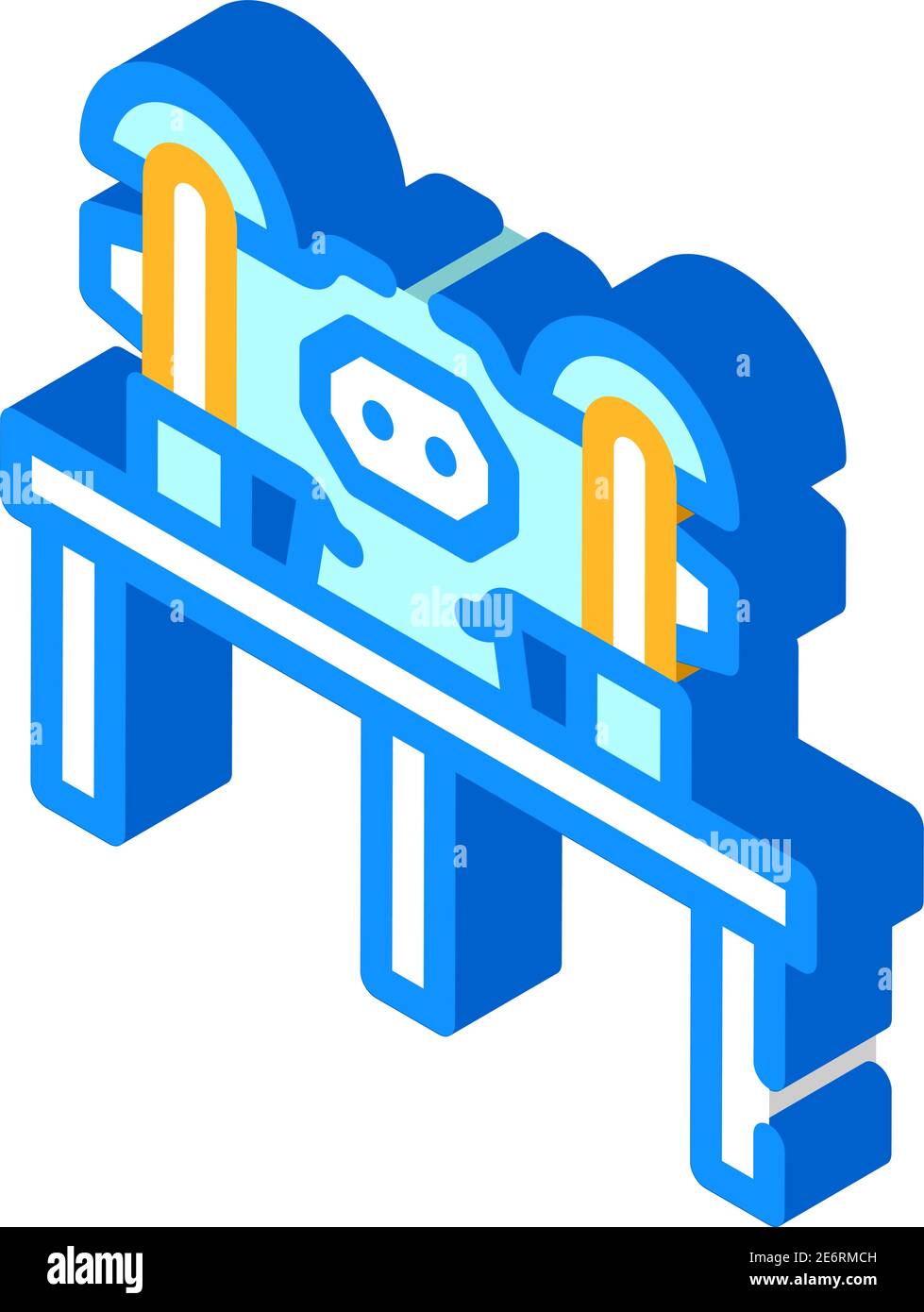 grinding industry machine isometric icon vector illustration Stock ...