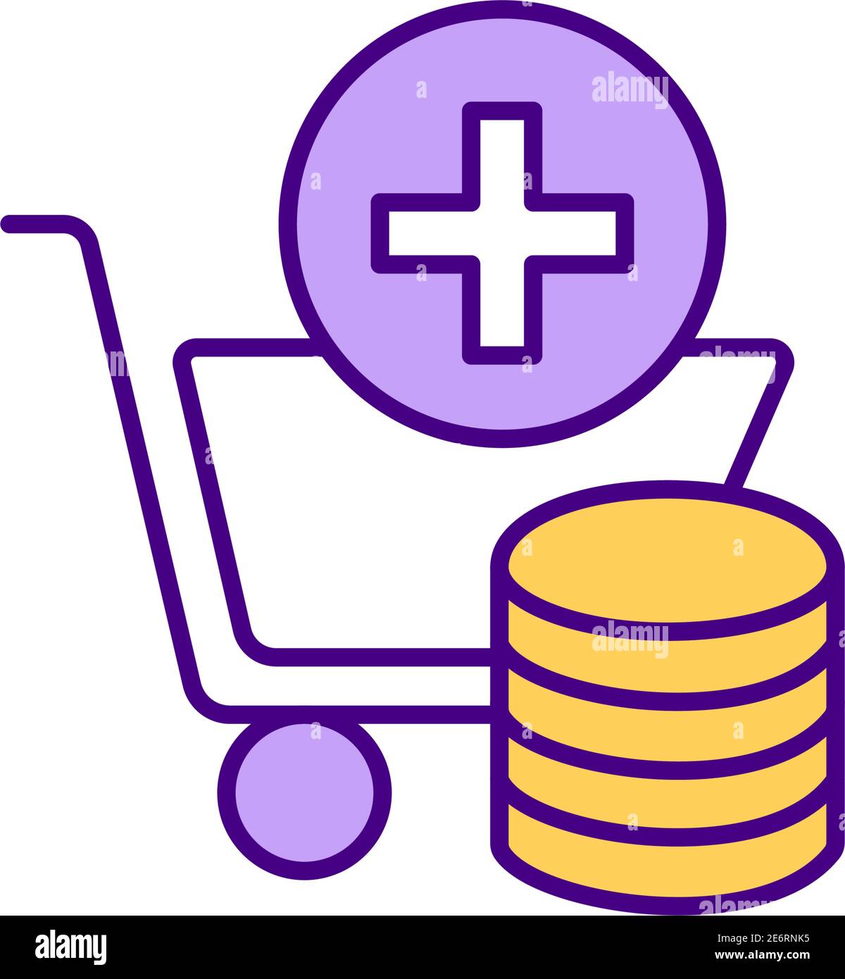 Ecommerce RGB color icon Stock Vector