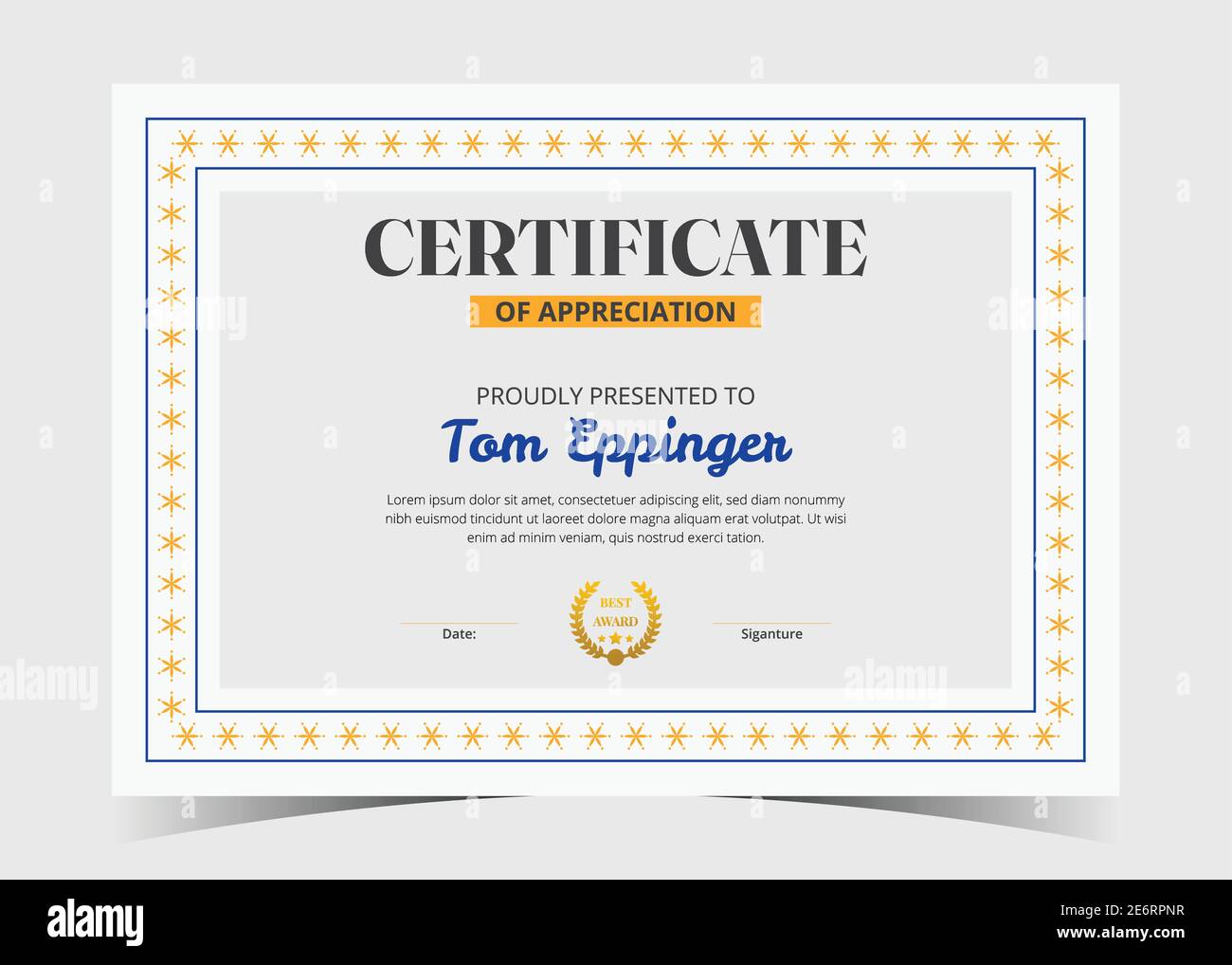 modern certificate template. certificate design, certificate Inside Academic Award Certificate Template