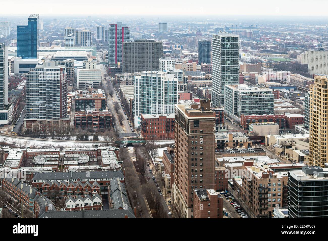 Aerial view of the South Loop Stock Photo