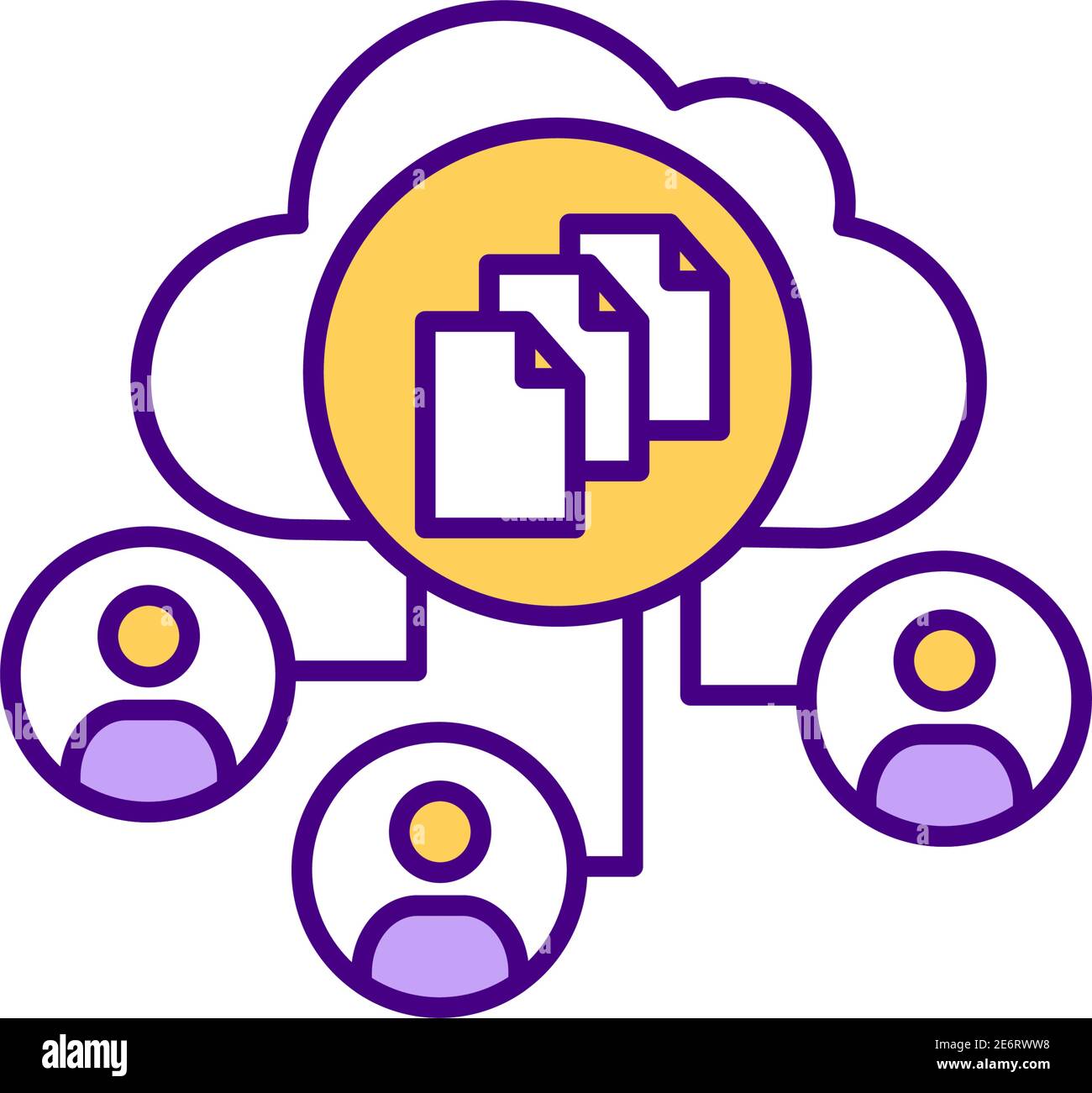 SaaS project management RGB color icon Stock Vector