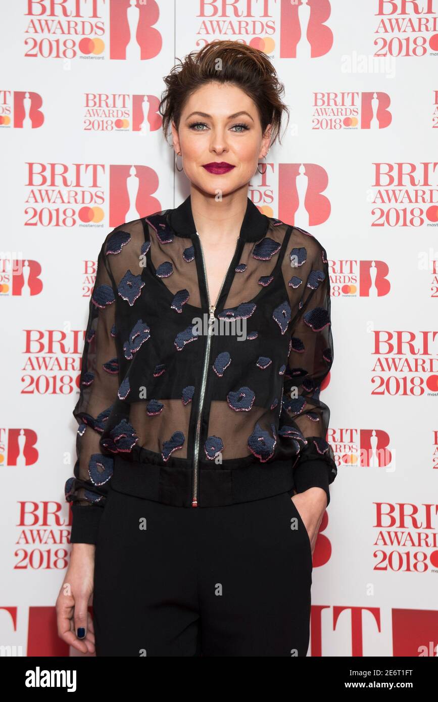 EDITORIAL USE ONLY XXXX Emma Willis attending the Brit Awards 2018 Nominations event held at ITV Studios on Southbank, London. Photo credit should read: David Jensen/EMPICS Entertainment Stock Photo
