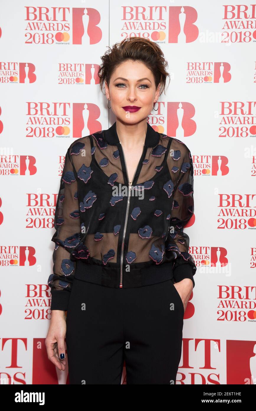 EDITORIAL USE ONLY XXXX Emma Willis attending the Brit Awards 2018 Nominations event held at ITV Studios on Southbank, London. Photo credit should read: David Jensen/EMPICS Entertainment Stock Photo